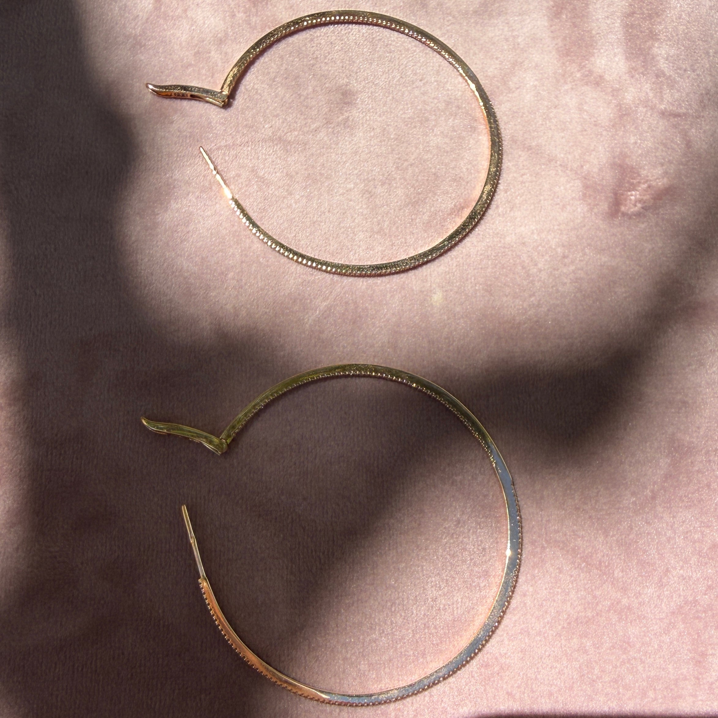 Shylee Rose 18k Rose Gold 2" Diamond Hoops