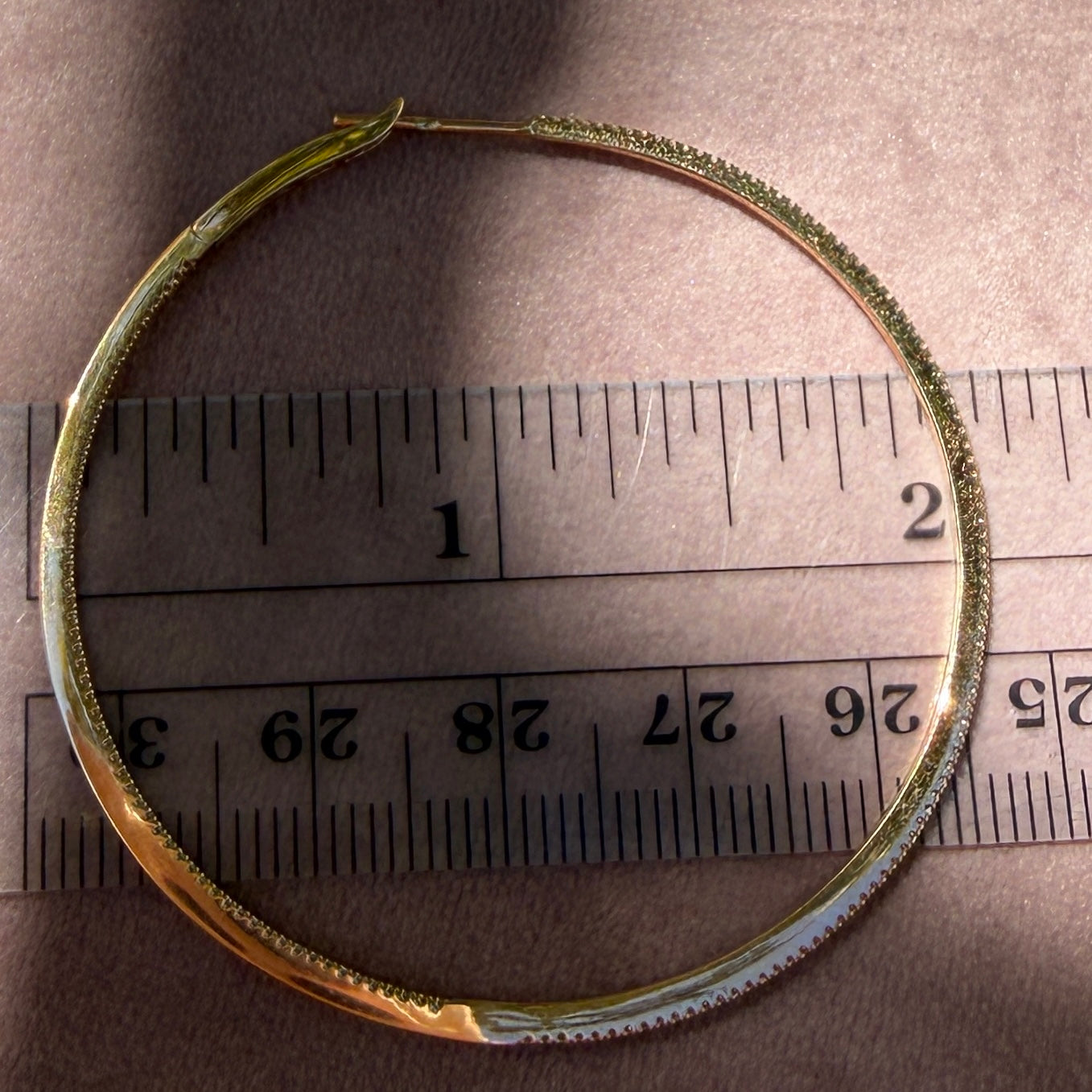 Shylee Rose 18k Rose Gold 2" Diamond Hoops