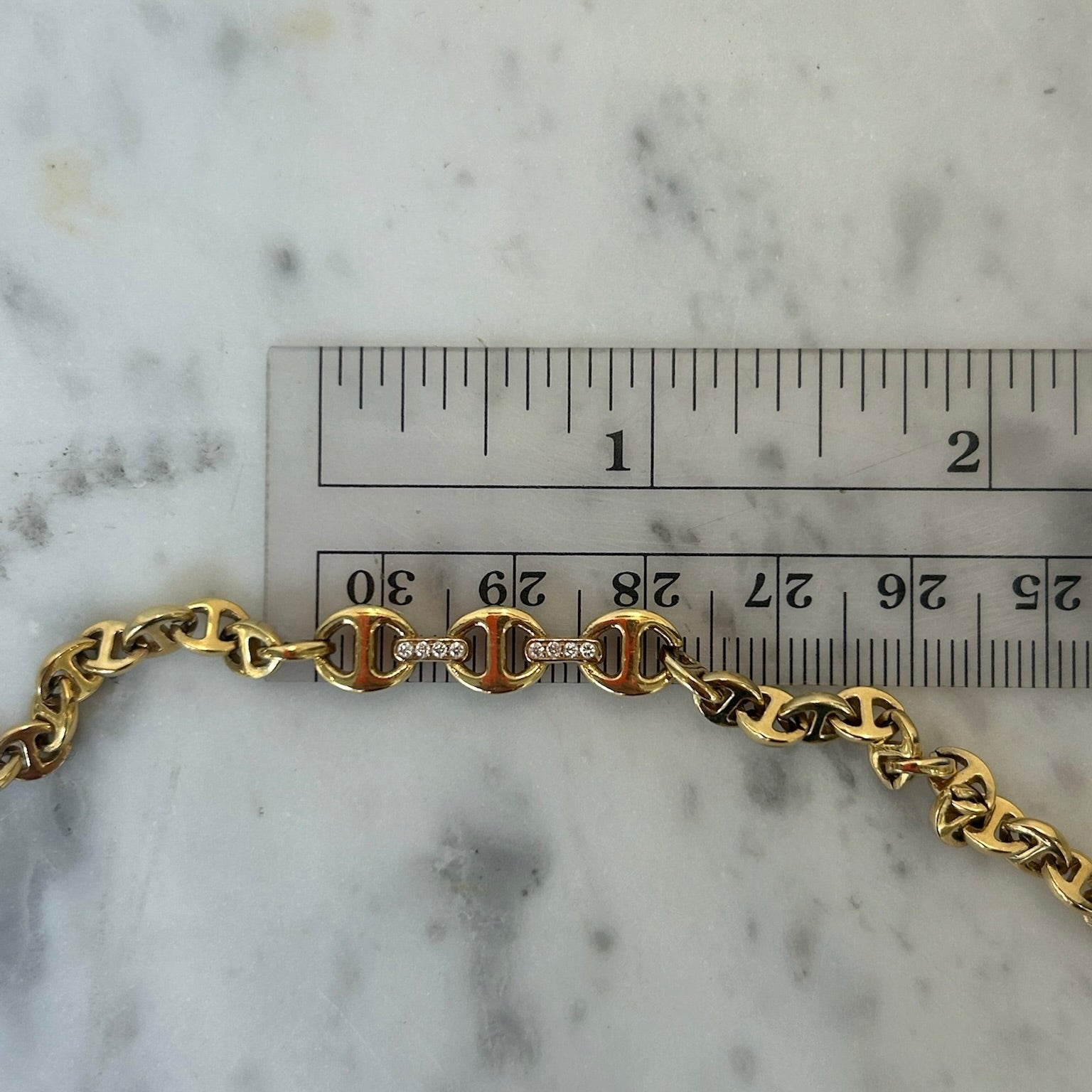 Hoorsenbuhs 18k Yellow Gold Diamond Open-Link Chain Necklace