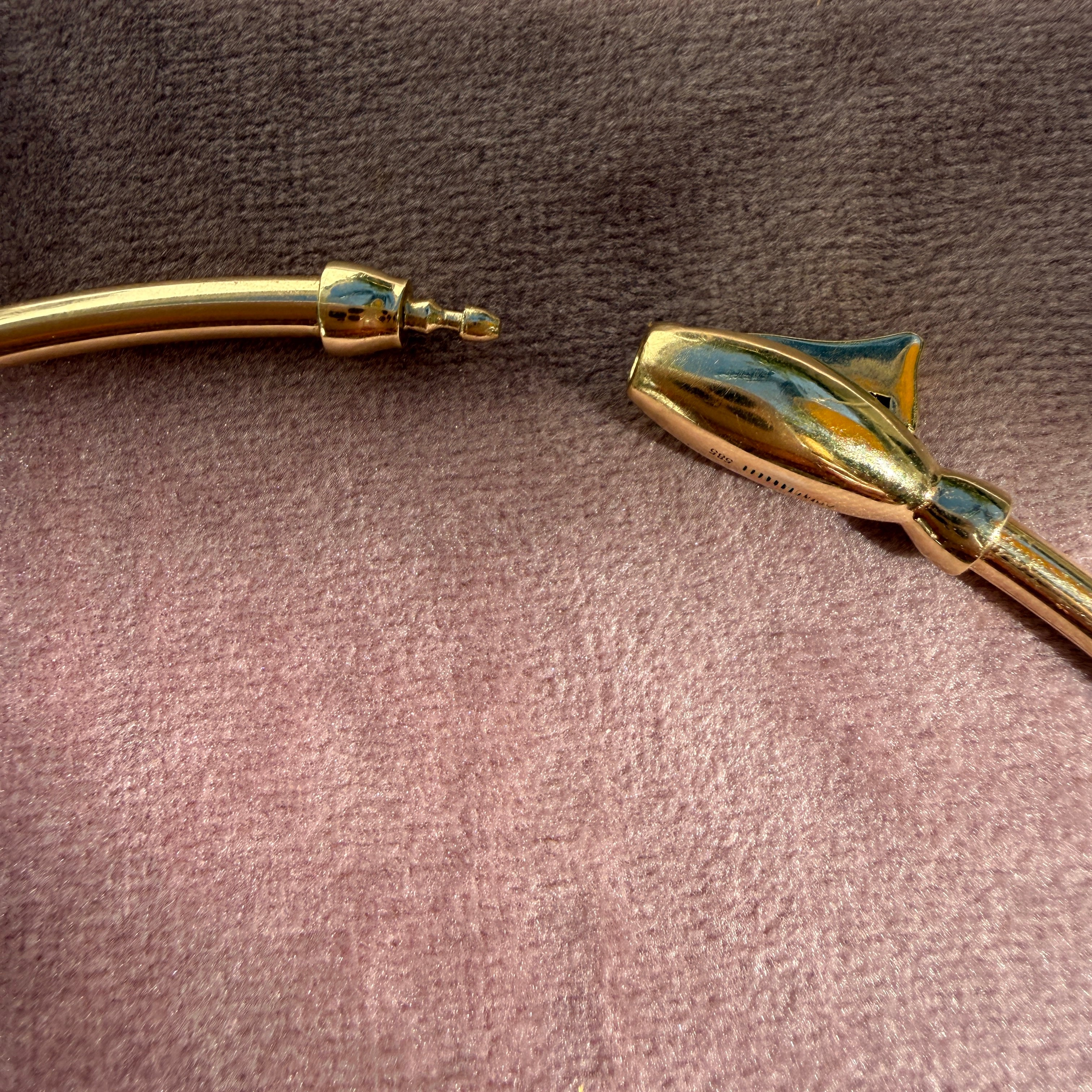 14k Yellow Gold Tube Choker
