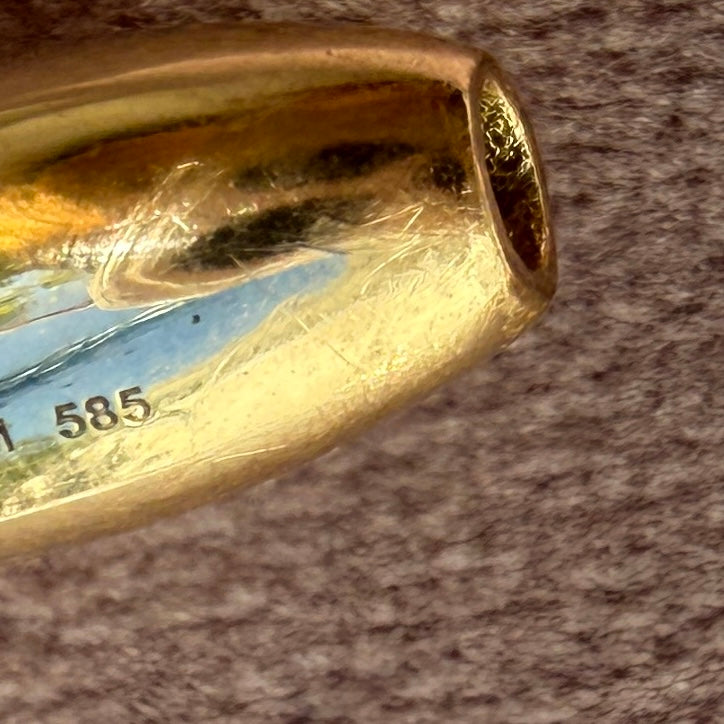 14k Yellow Gold Tube Choker