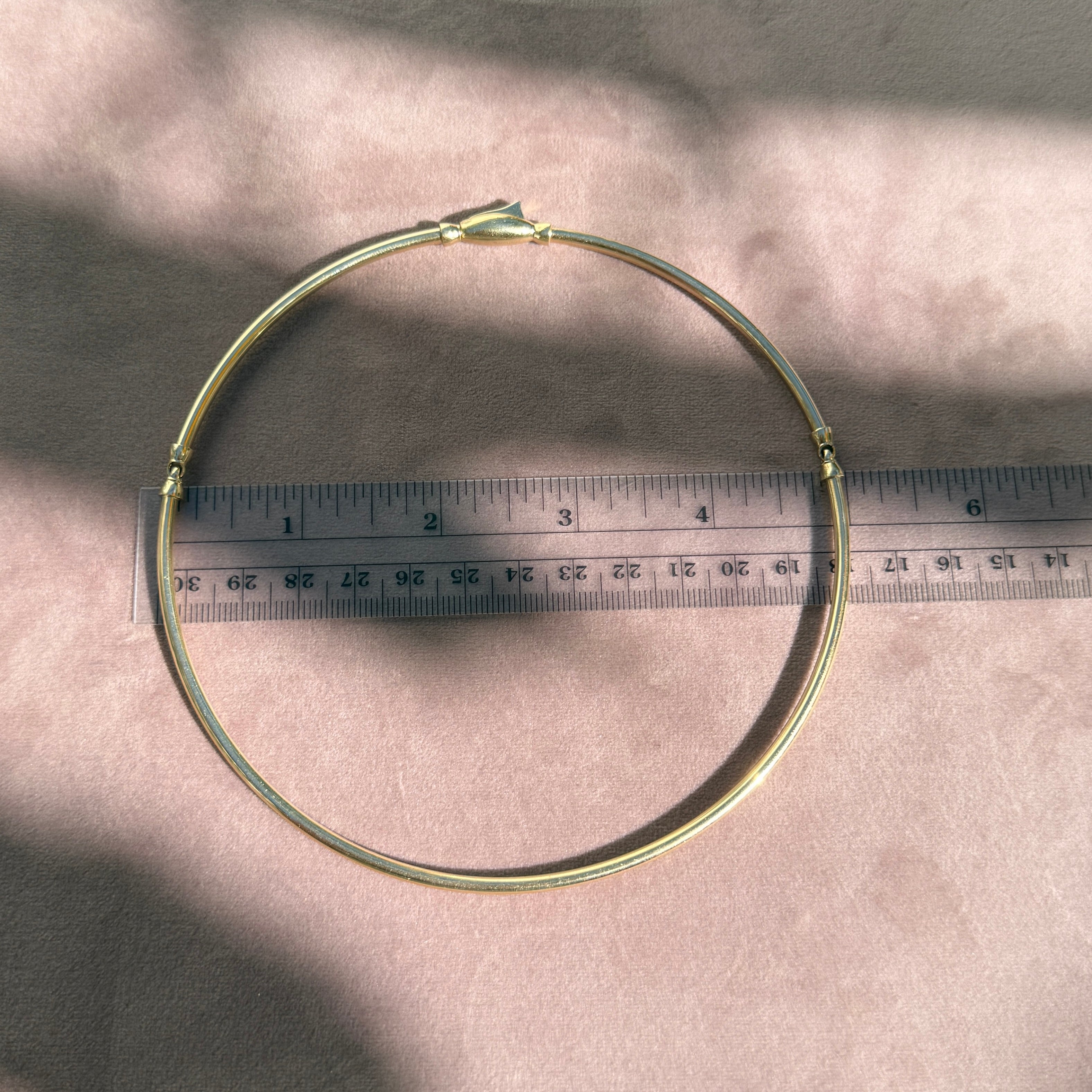 14k Yellow Gold Tube Choker