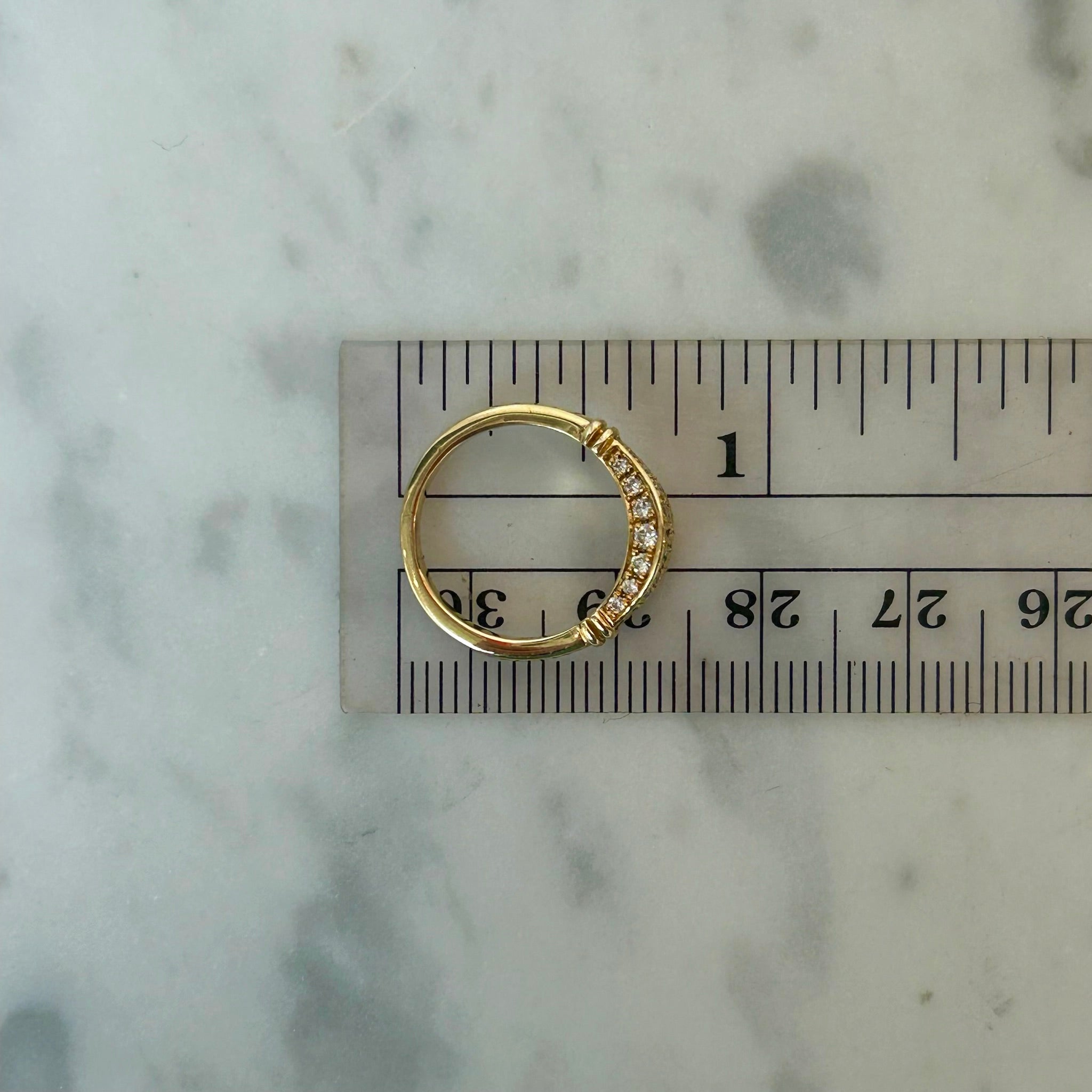 RENVI Maia Pavé Diamond Pinky Ring in 14kYellow Gold