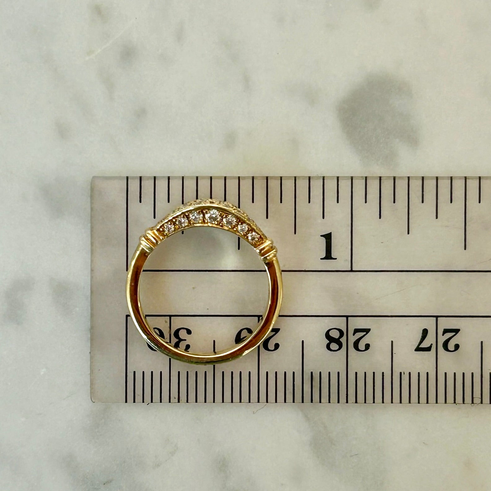 RENVI Maia Pavé Diamond Pinky Ring in 14kYellow Gold