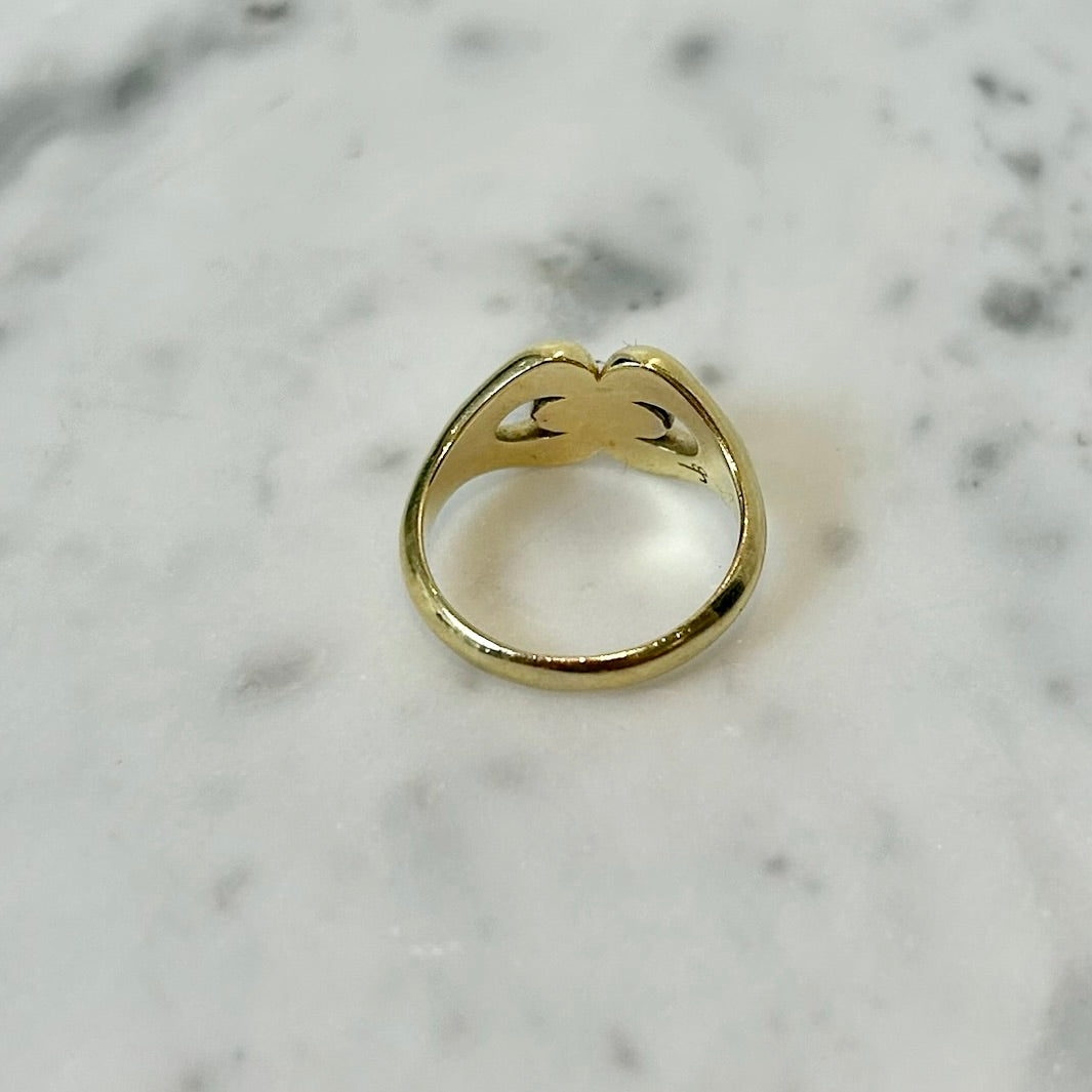 Jenna Blake Mini Nautical Diamond Pinky Ring in 18k Yellow Gold