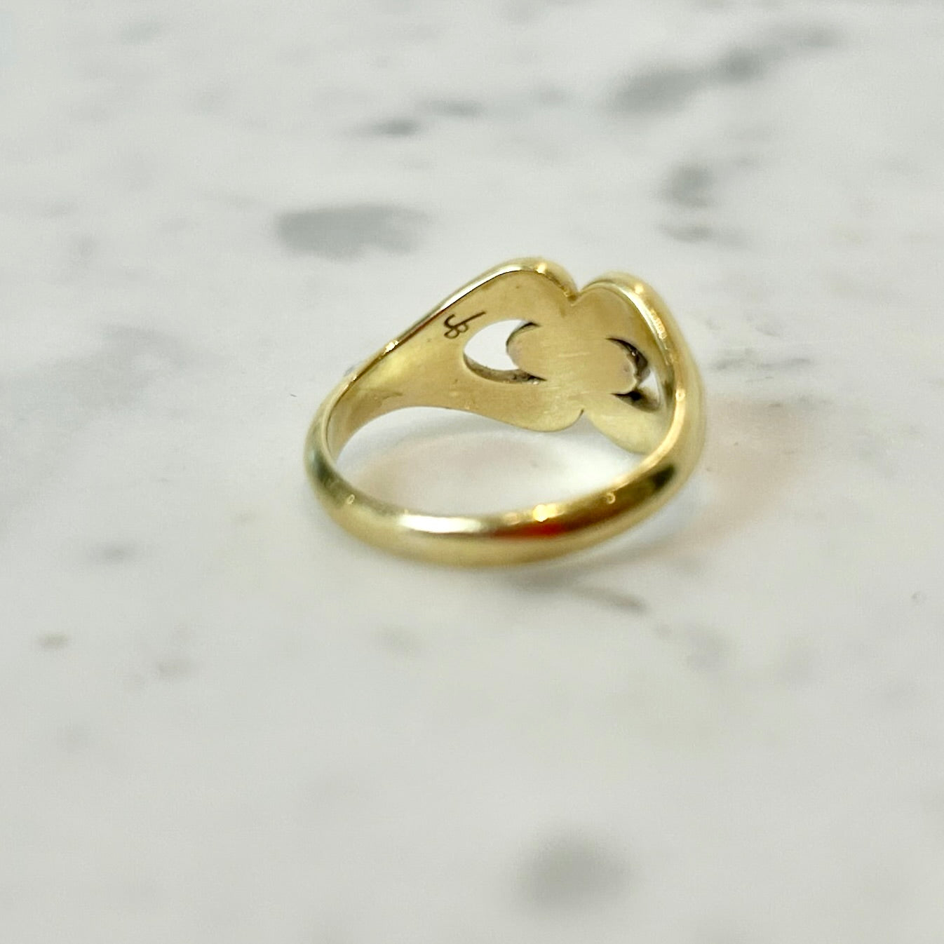 Jenna Blake Mini Nautical Diamond Pinky Ring in 18k Yellow Gold