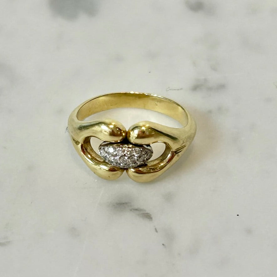 Jenna Blake Mini Nautical Diamond Pinky Ring in 18k Yellow Gold
