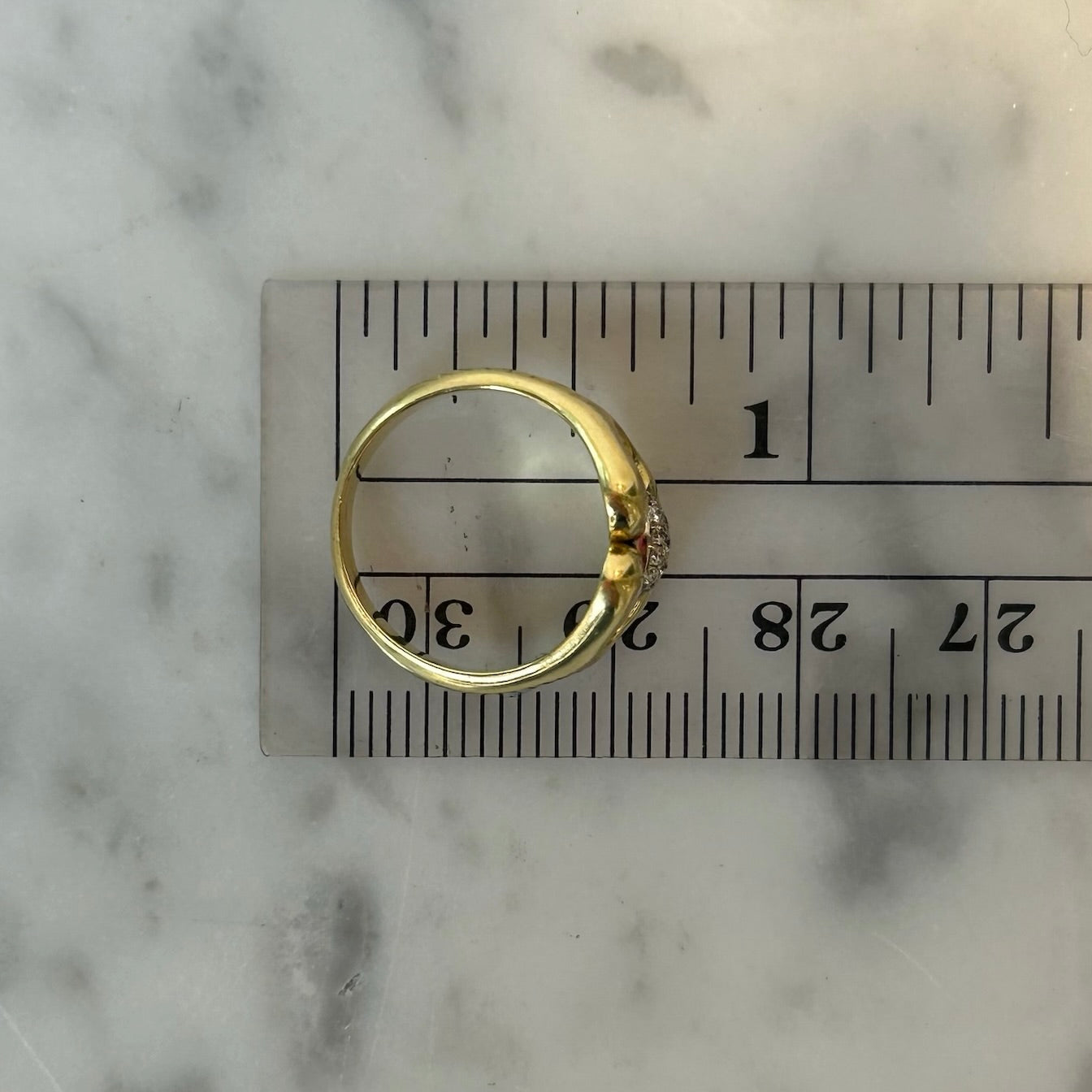 Jenna Blake Mini Nautical Diamond Pinky Ring in 18k Yellow Gold
