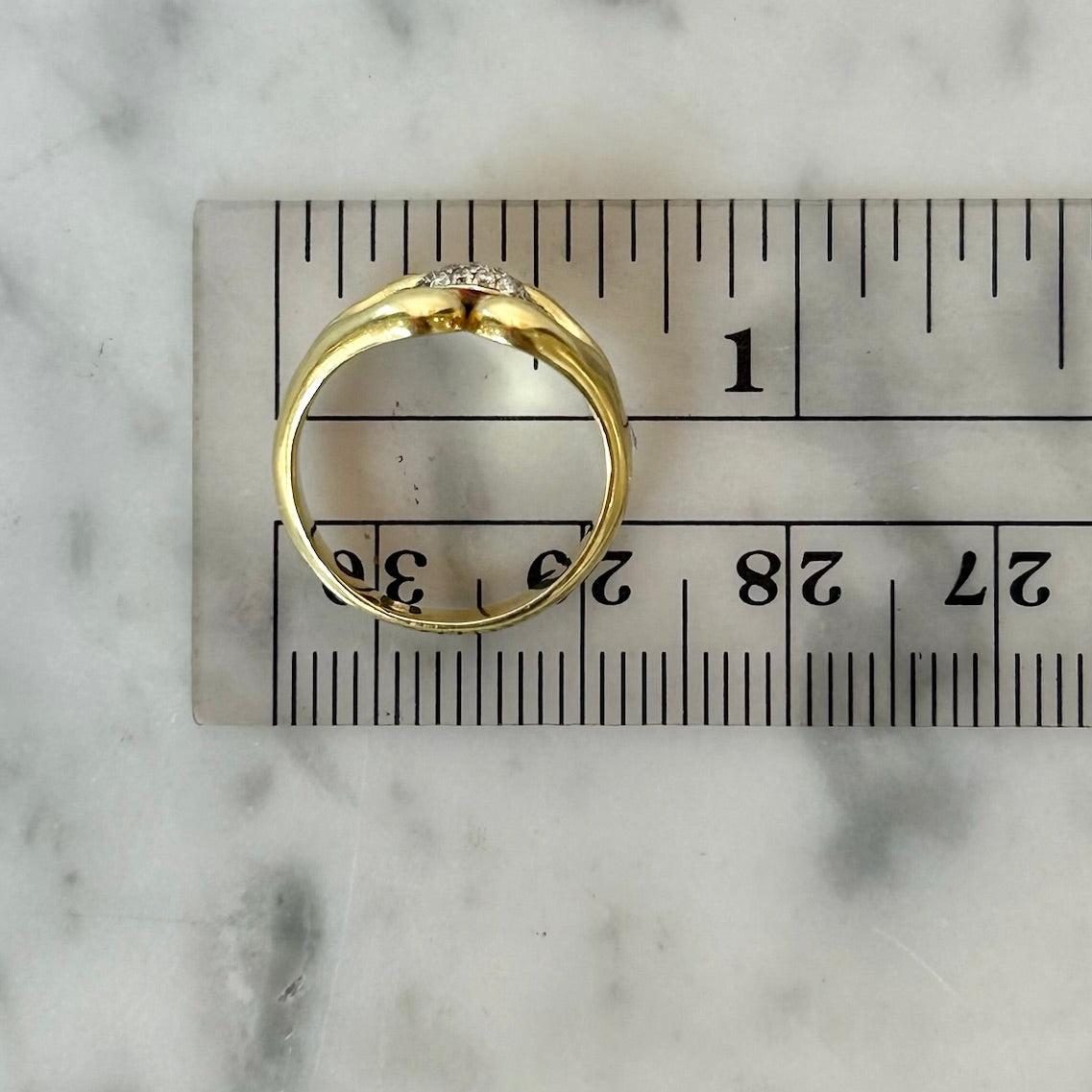 Jenna Blake Mini Nautical Diamond Pinky Ring in 18k Yellow Gold