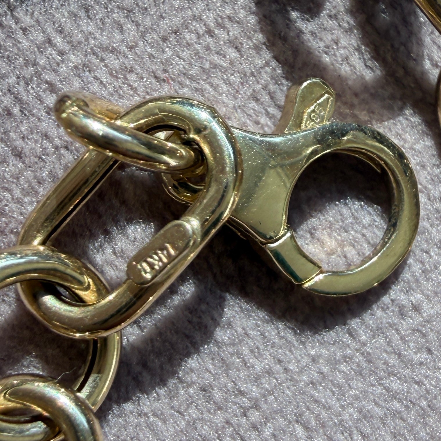 14k Yellow Gold Round & Oval Link Chain Necklace