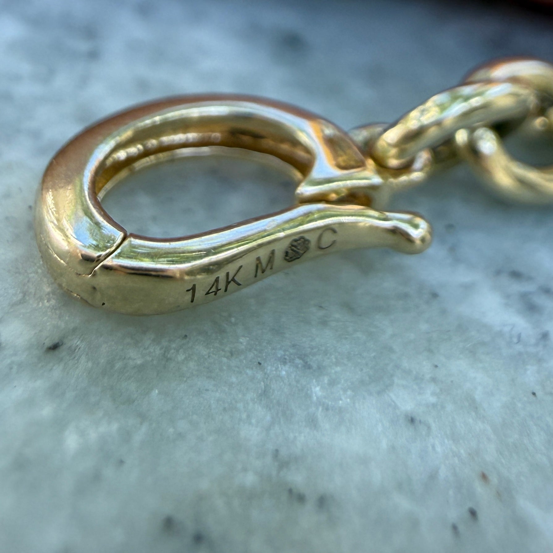 14k Yellow Gold Diamond Toggle Bar Charm