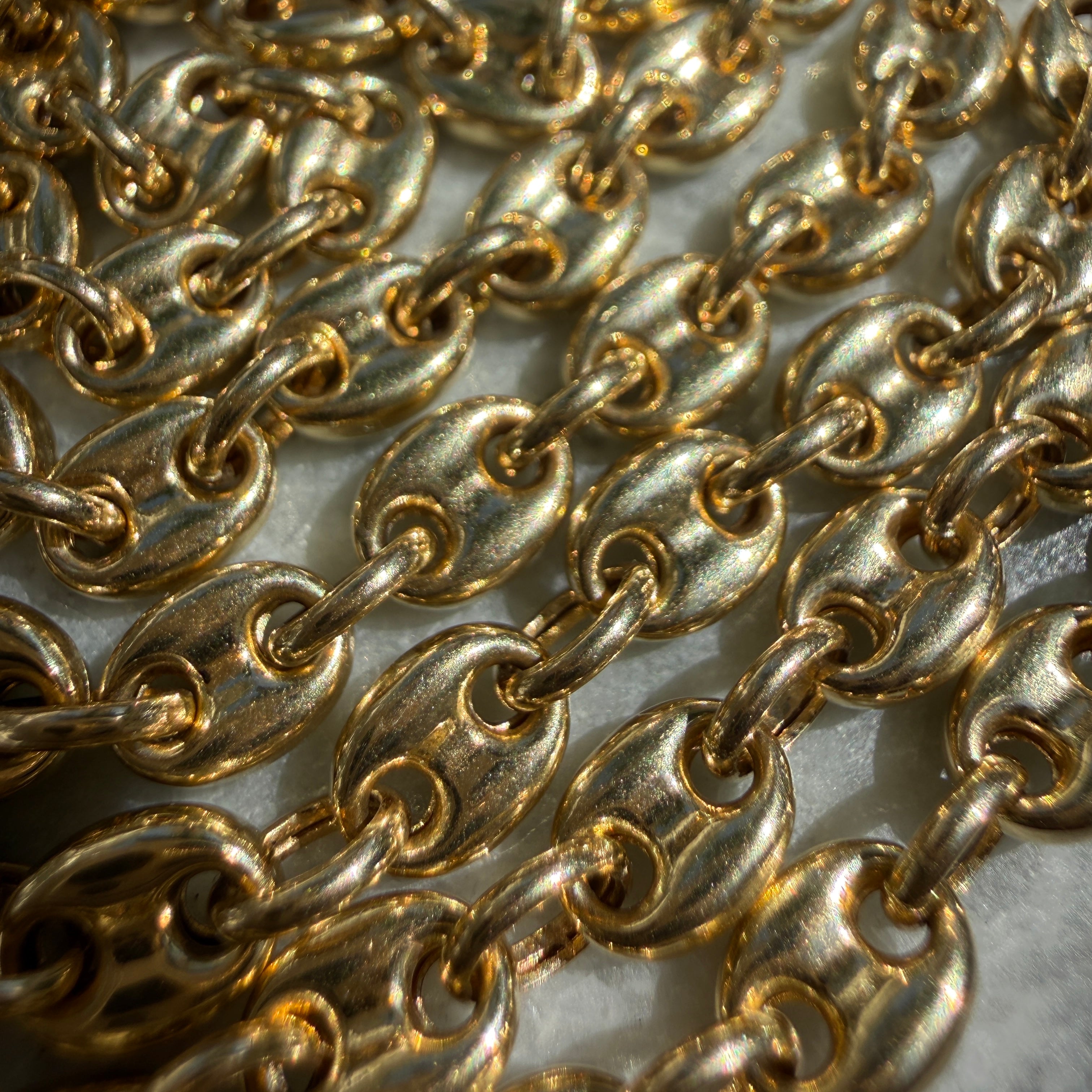 Vintage 14k Yellow Gold Gucci Mariner Chain Necklace