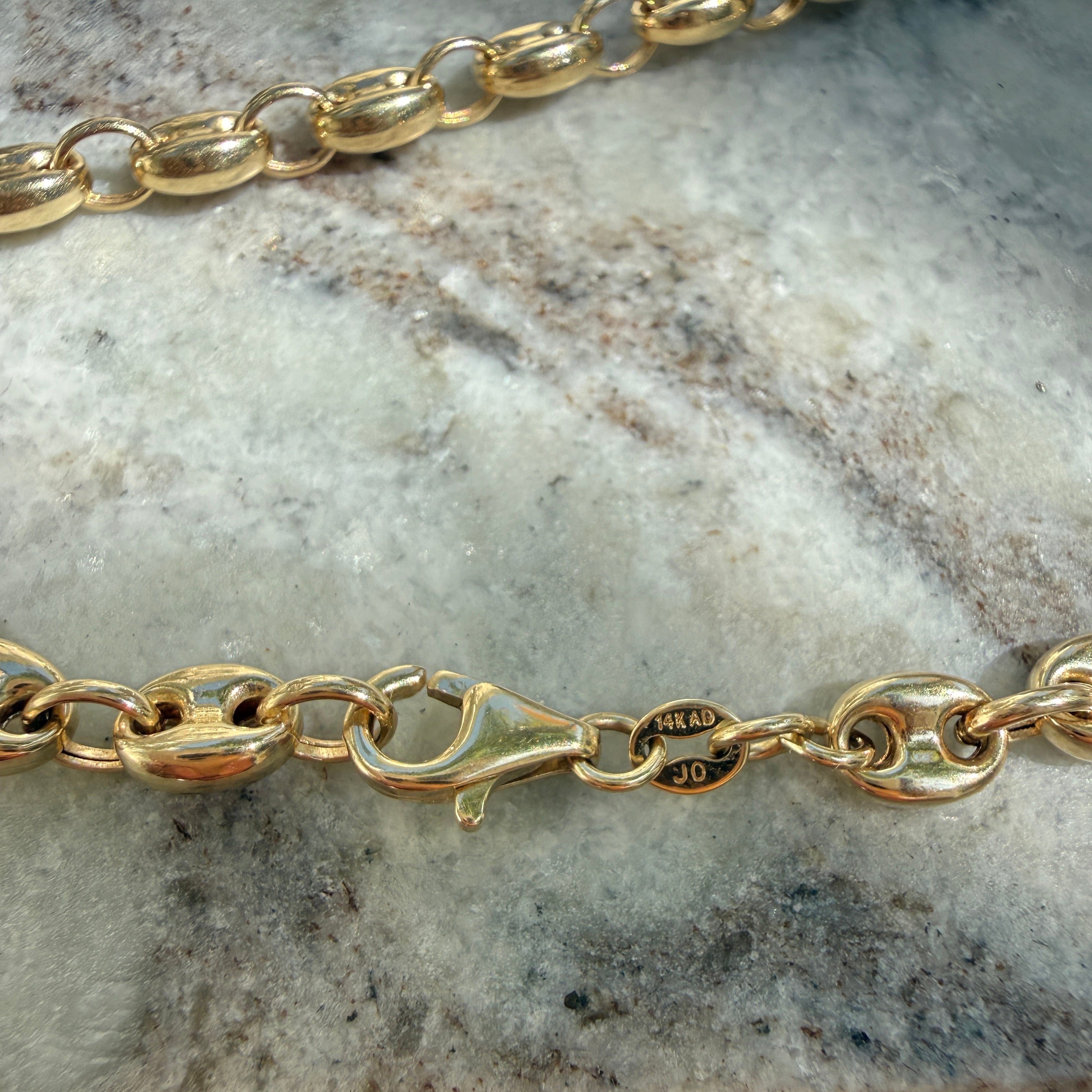 Vintage 14k Yellow Gold Gucci Mariner Chain Necklace