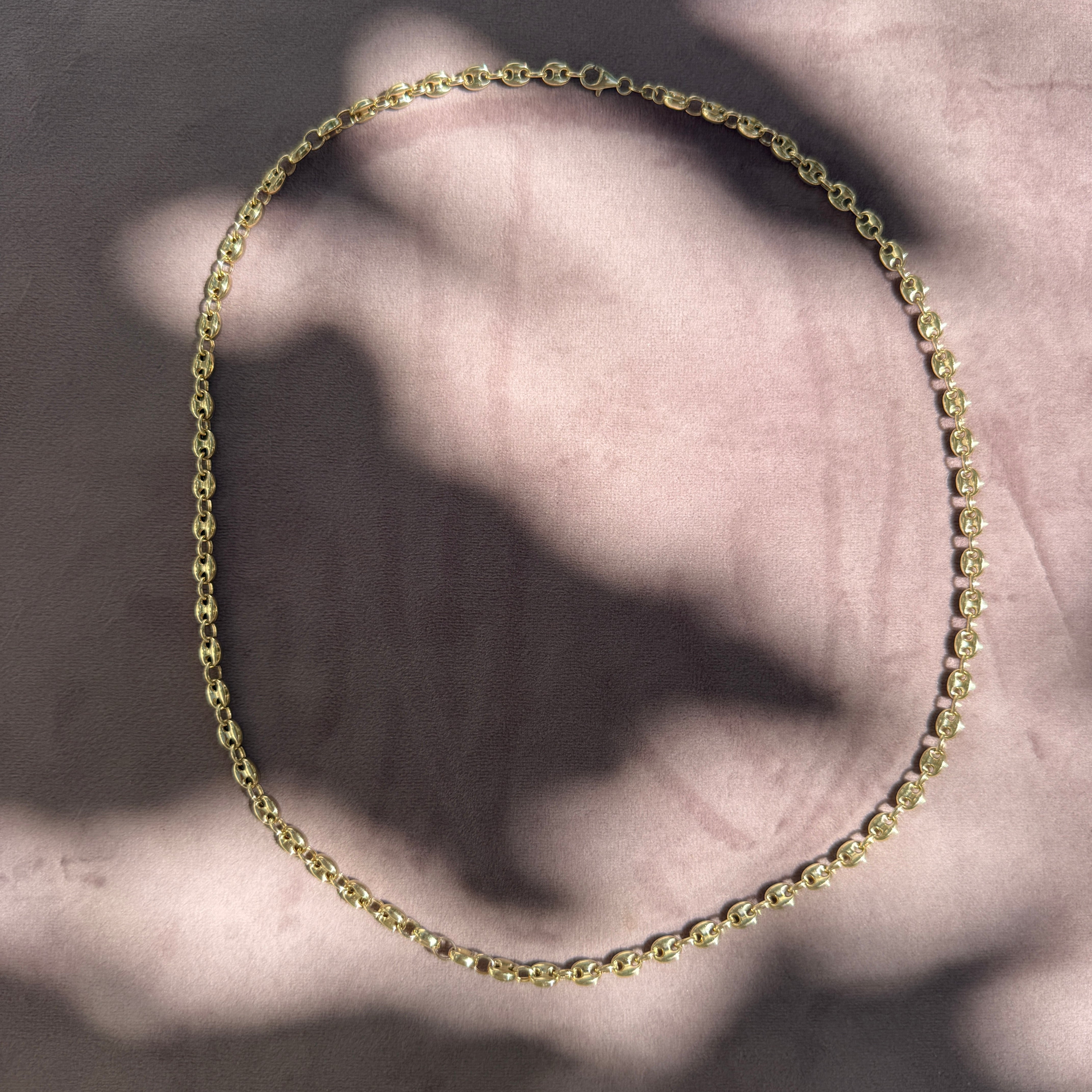 Vintage 14k Yellow Gold Gucci Mariner Chain Necklace