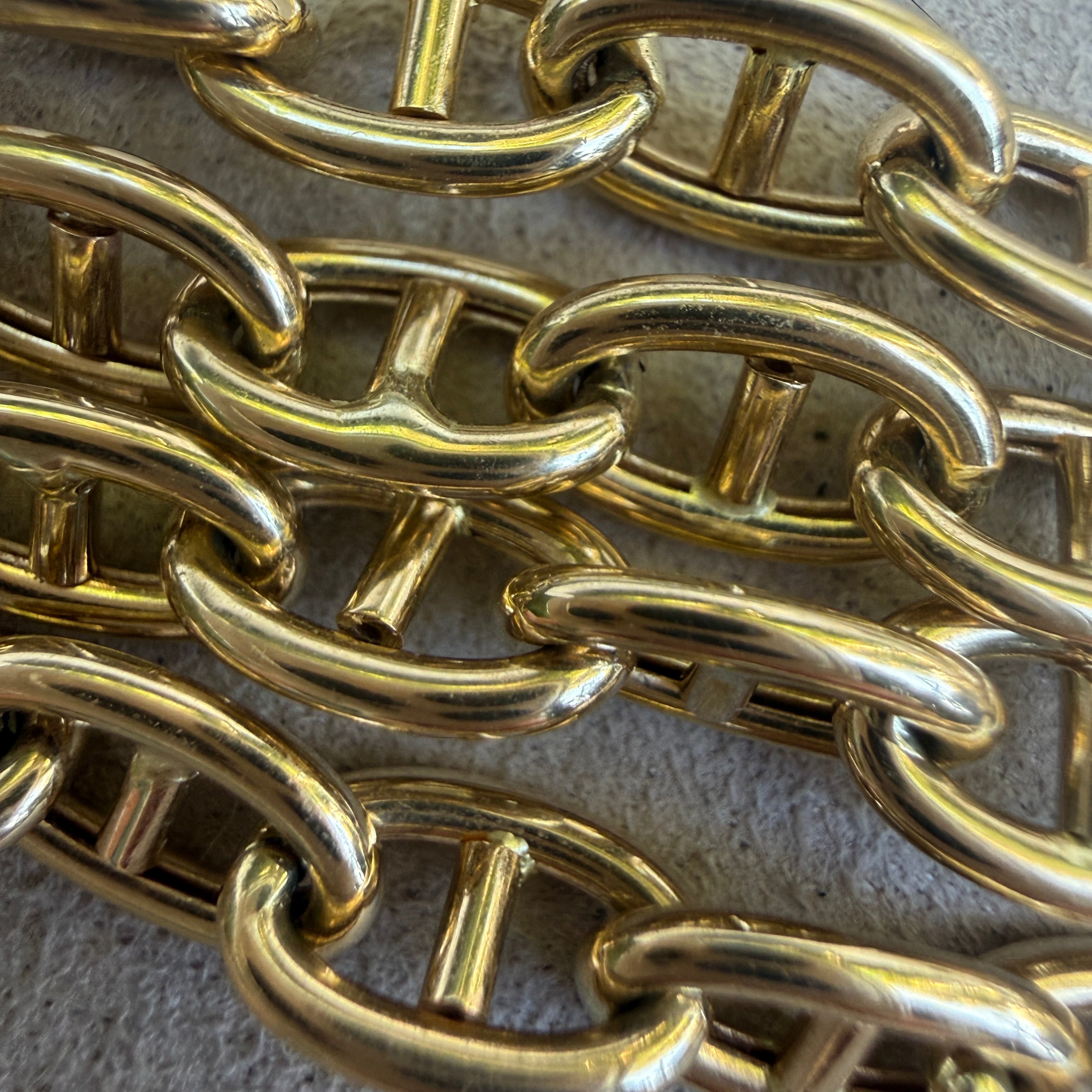 14k Yellow Gold Anchor Chain Necklace