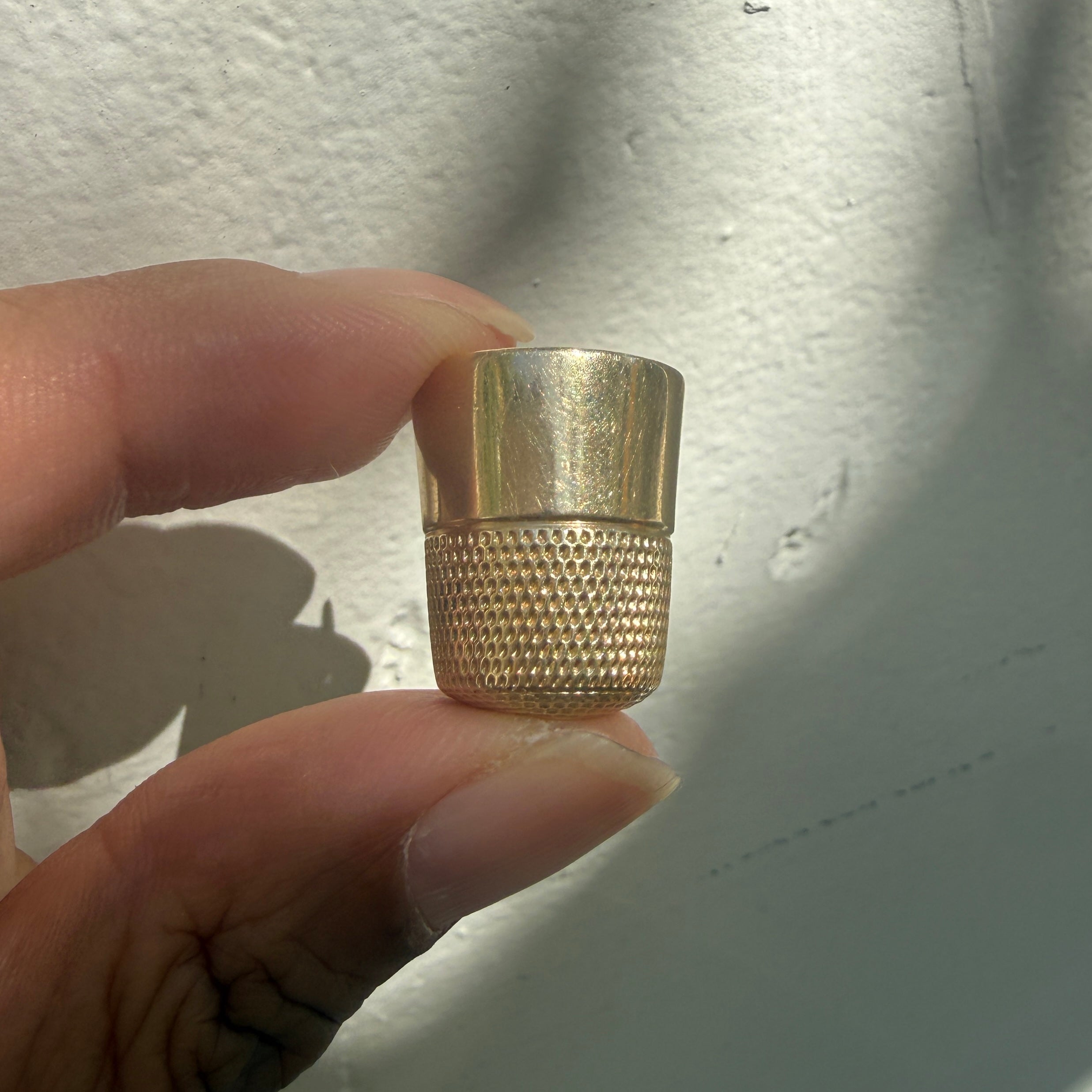Vintage 14k Yellow Gold Sewing Thimble Charm