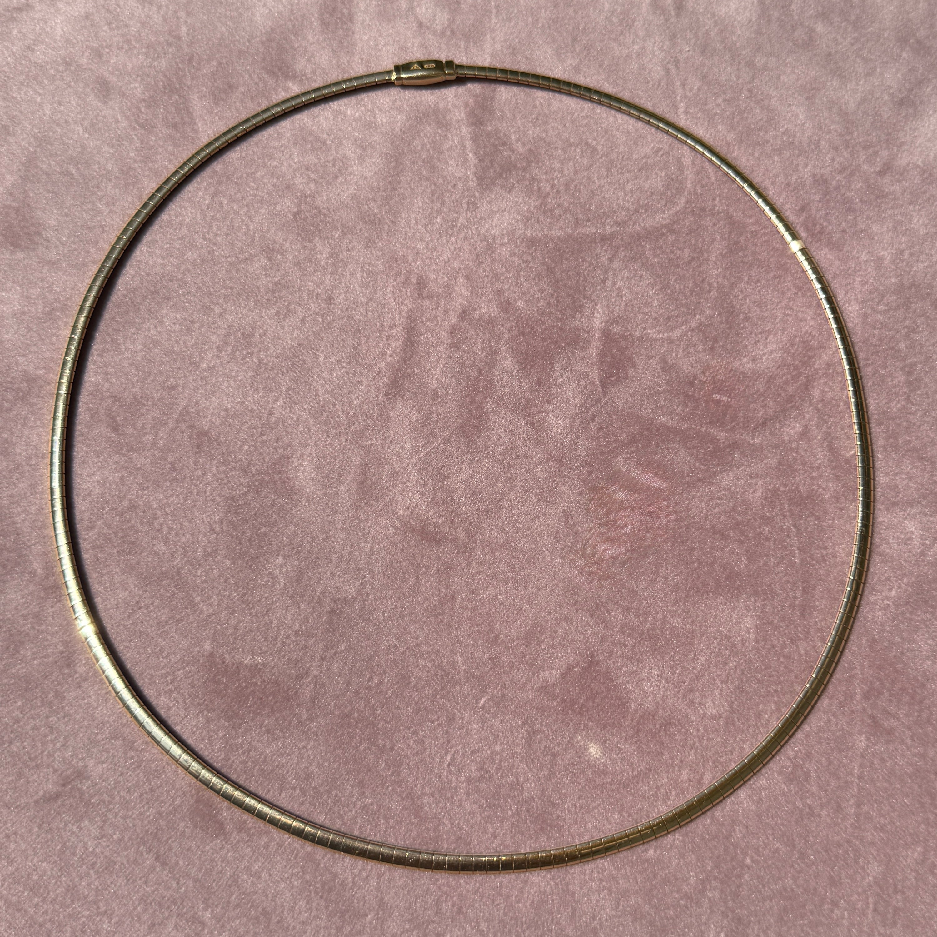 FoundRae Small Sleek Collar Necklace, 18" Custom Length