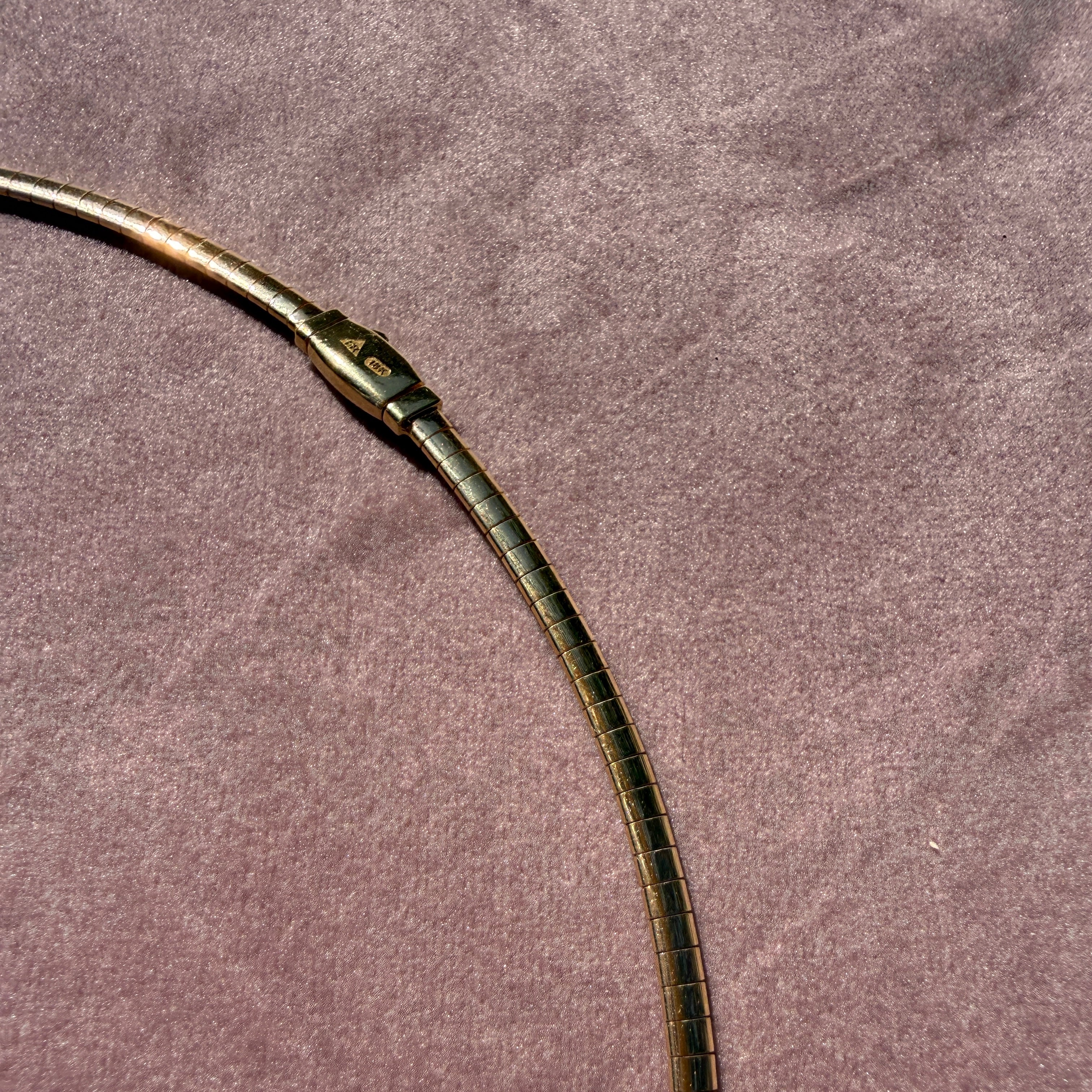 FoundRae Small Sleek Collar Necklace, 18" Custom Length