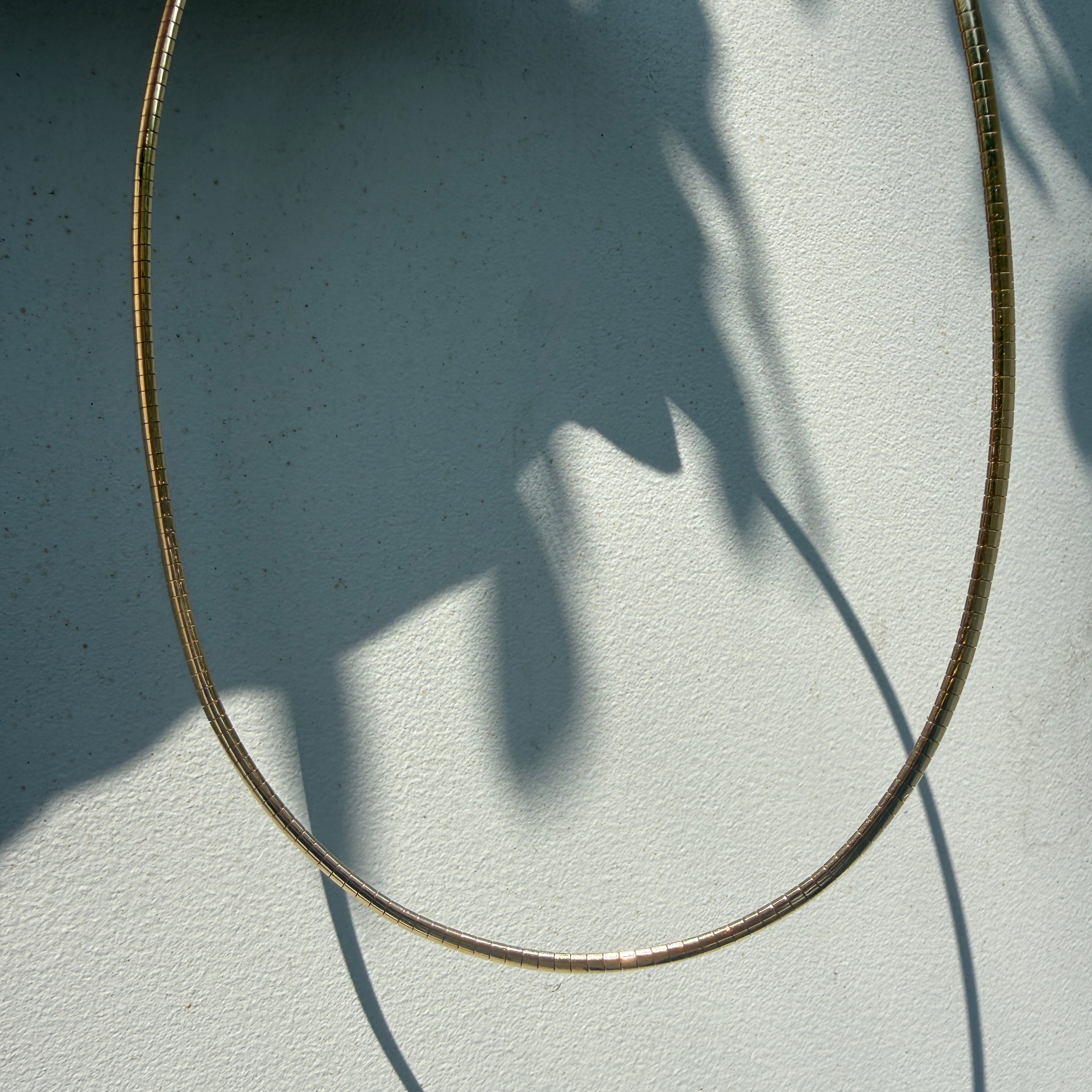 FoundRae Small Sleek Collar Necklace, 18" Custom Length