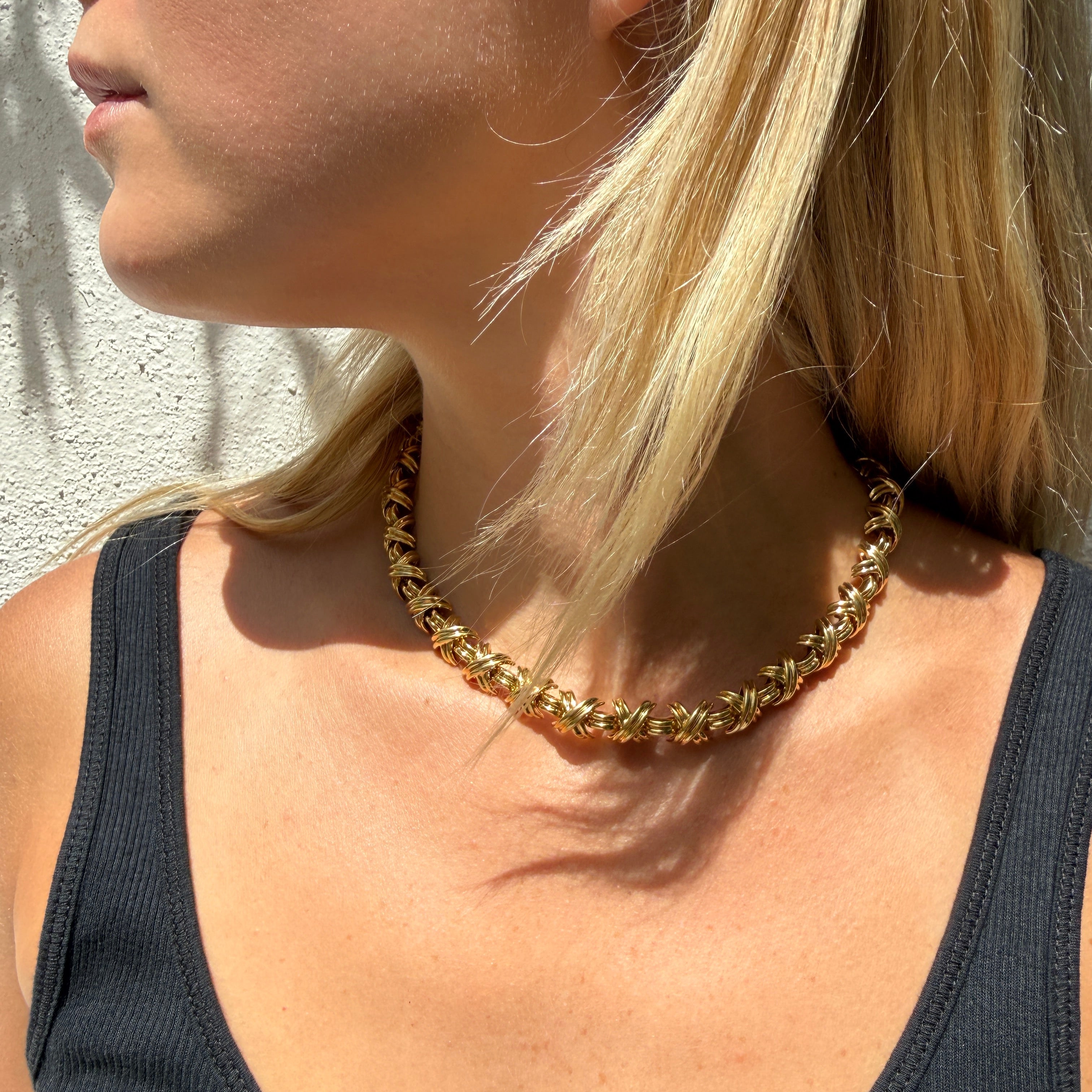 Tiffany & Co. Signature X Necklace in 18k Yellow Gold