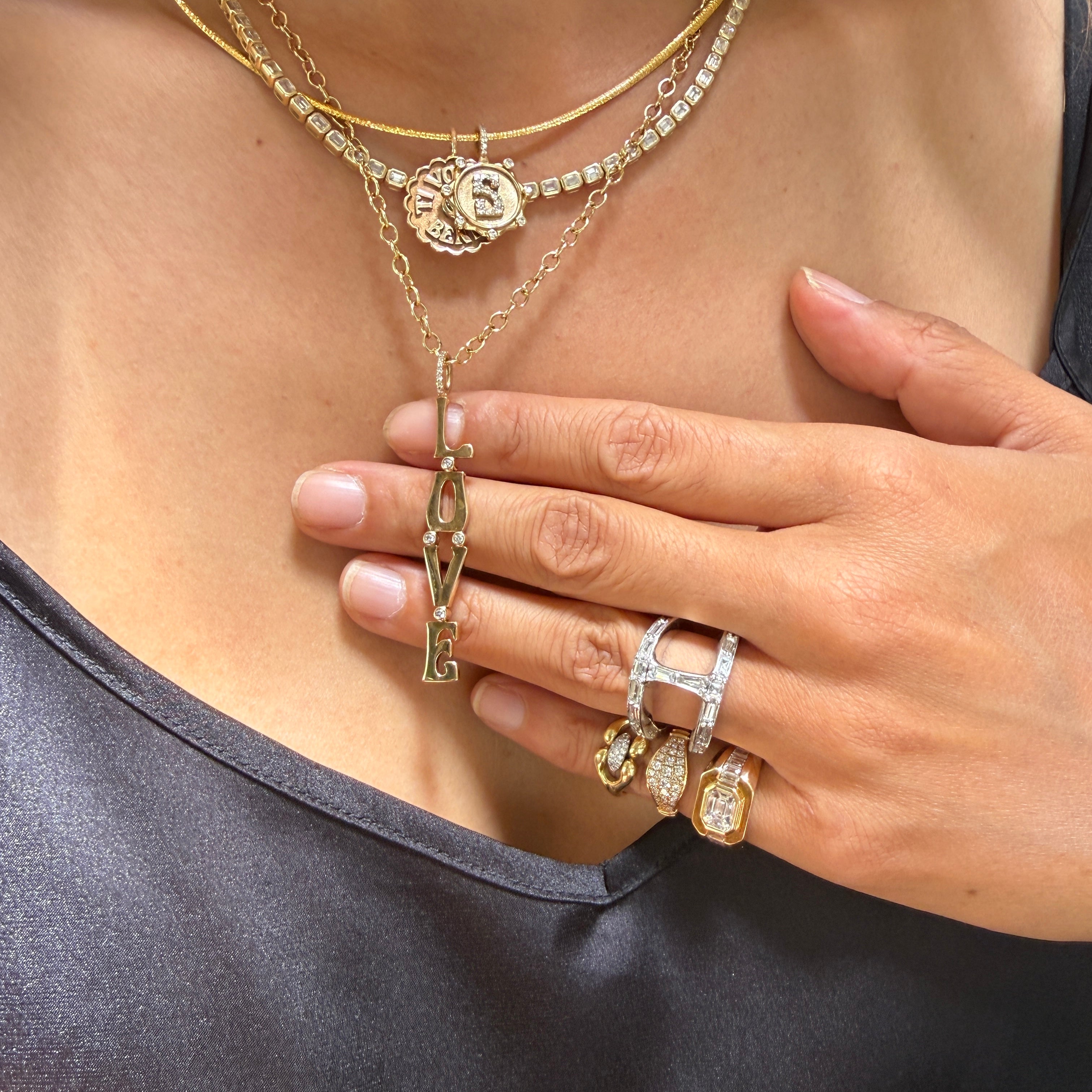 Jenna Blake Mini Nautical Diamond Pinky Ring in 18k Yellow Gold