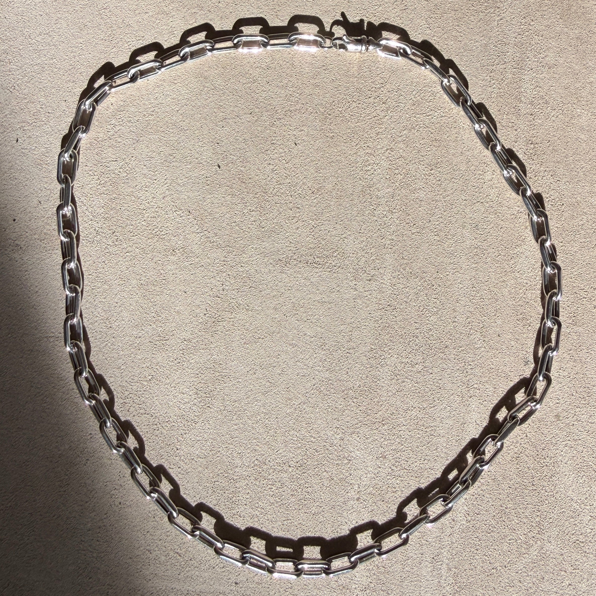 14k White Gold Link Chain Necklace
