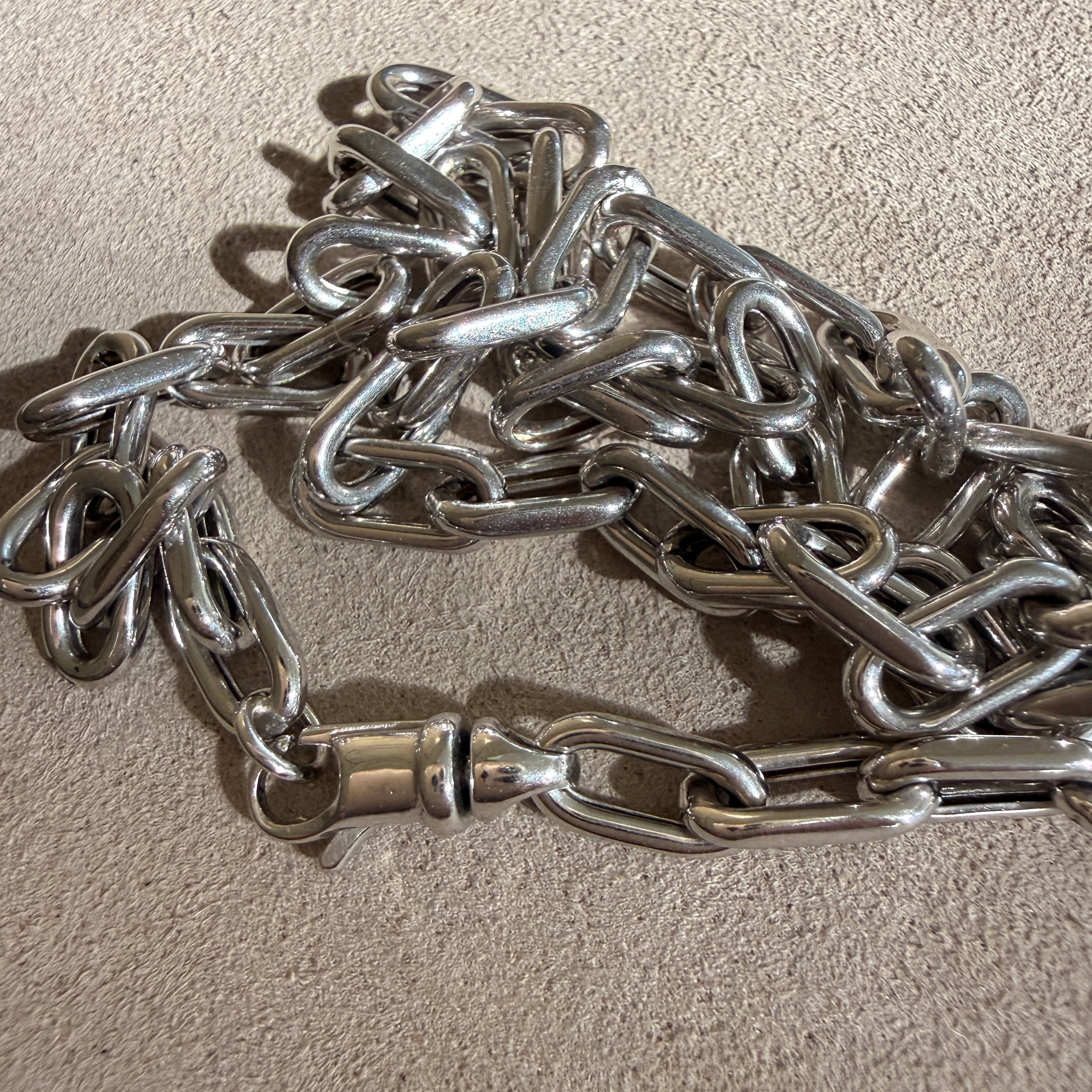 14k White Gold Link Chain Necklace