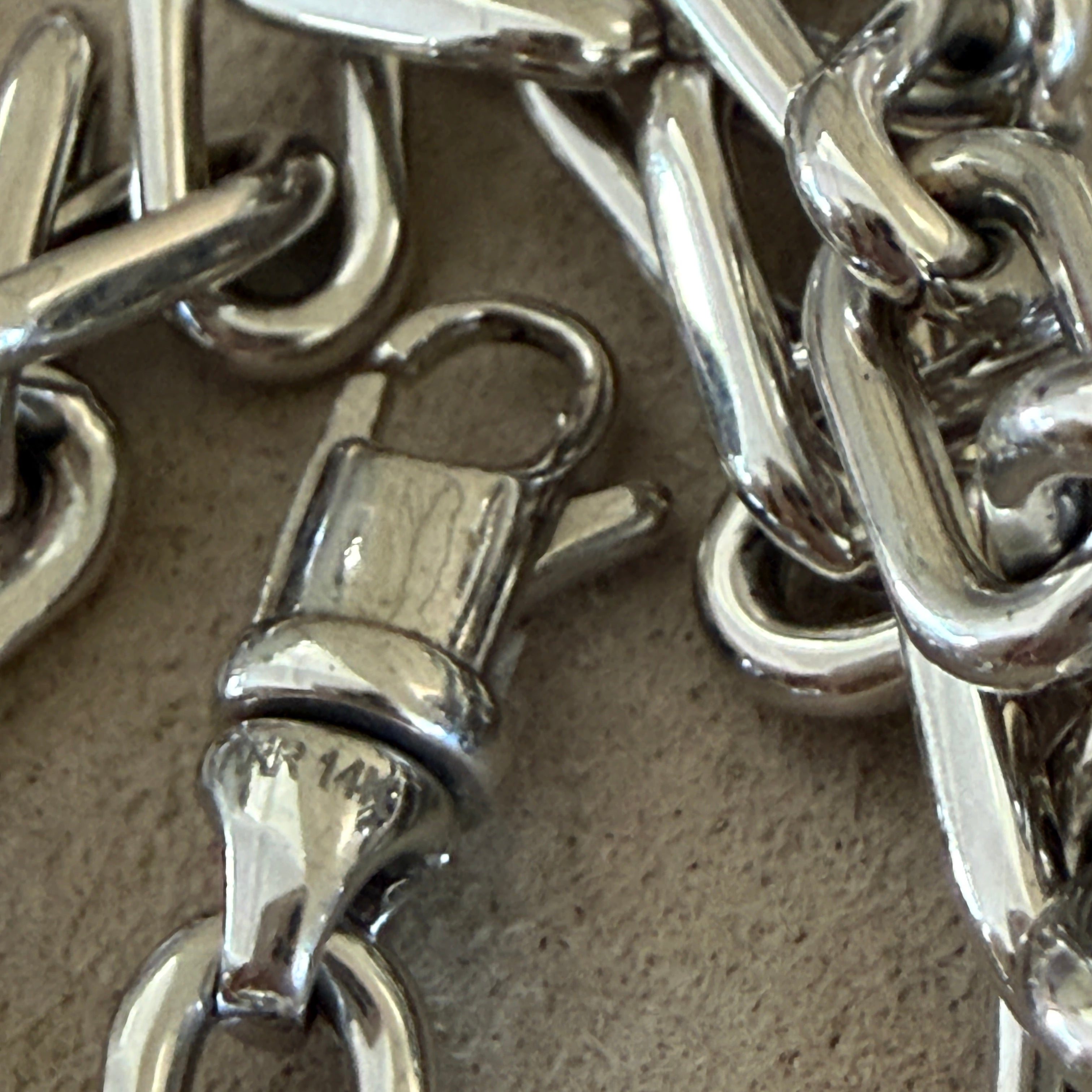 14k White Gold Link Chain Necklace