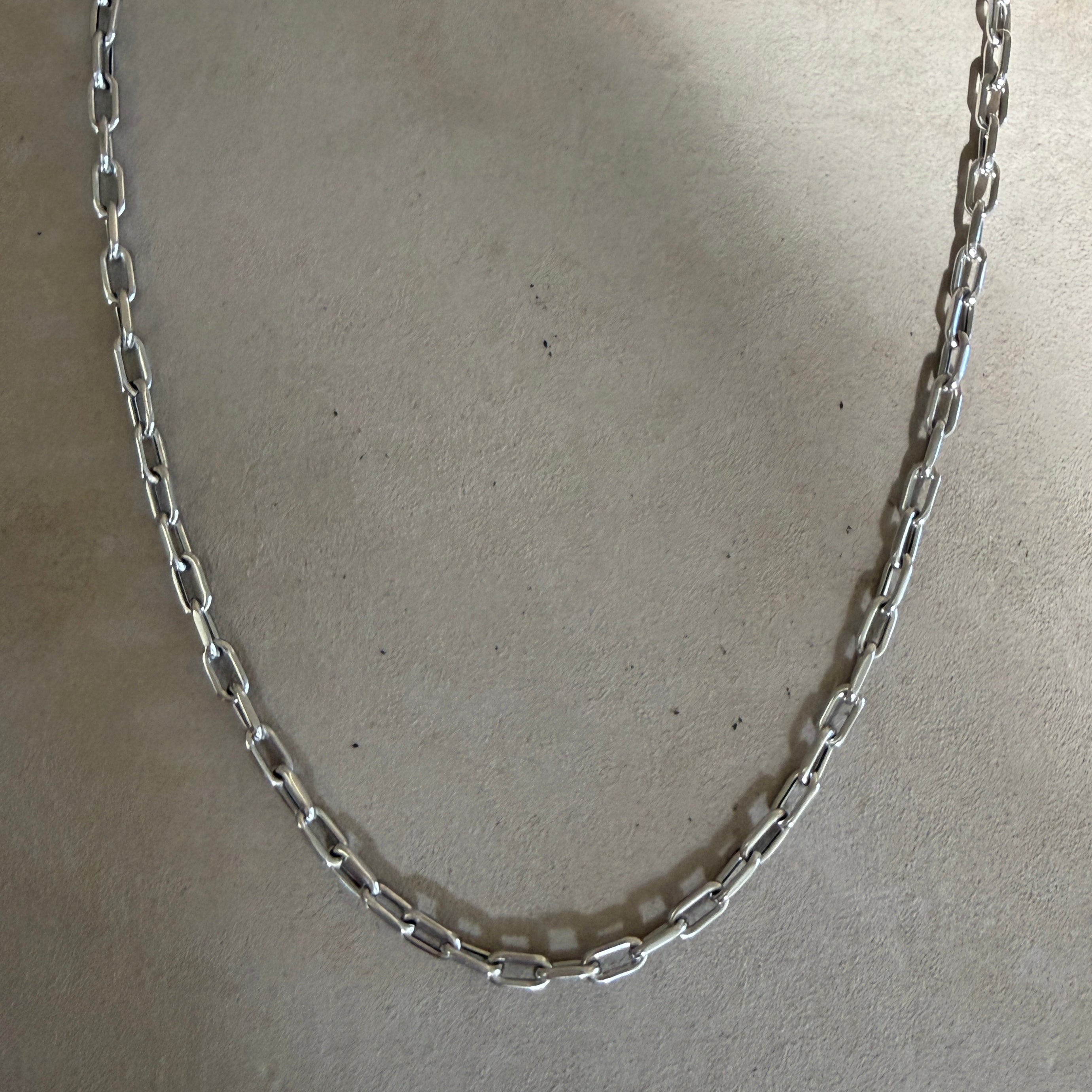 14k White Gold Link Chain Necklace