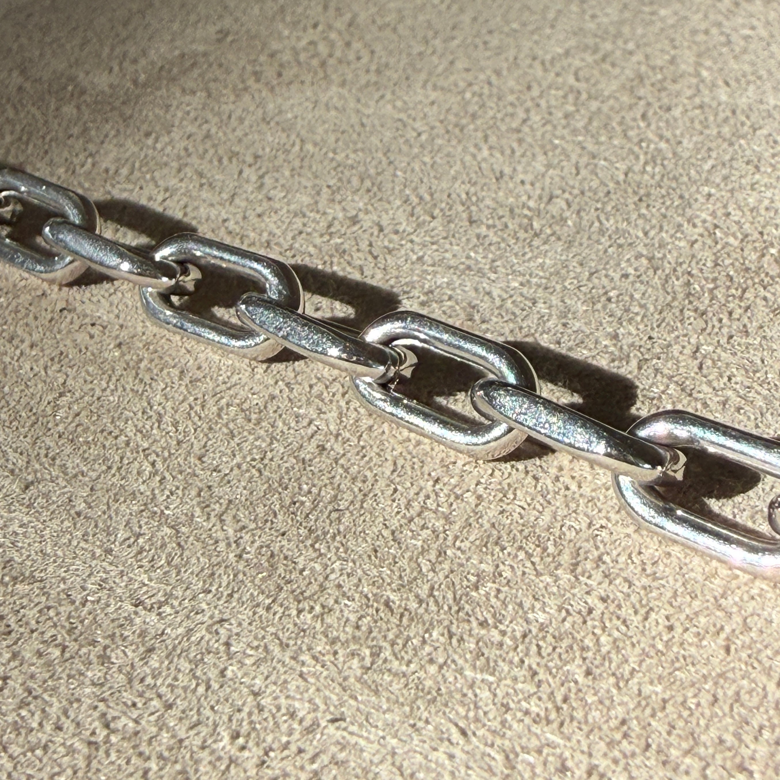 14k White Gold Link Chain Necklace