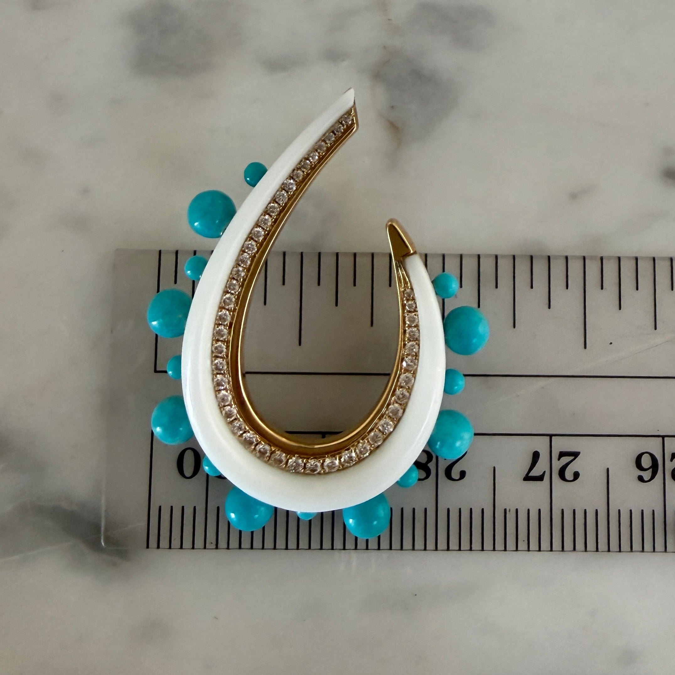 Sorellina Crescent Ball Earrings in 18k Yellow Gold
