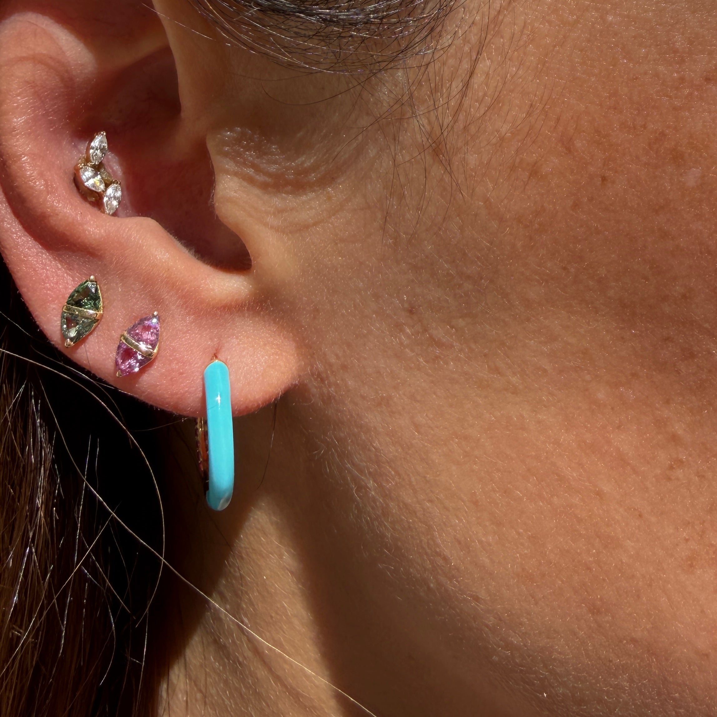 Emily P. Wheeler Tilly Studs in Green Sapphire