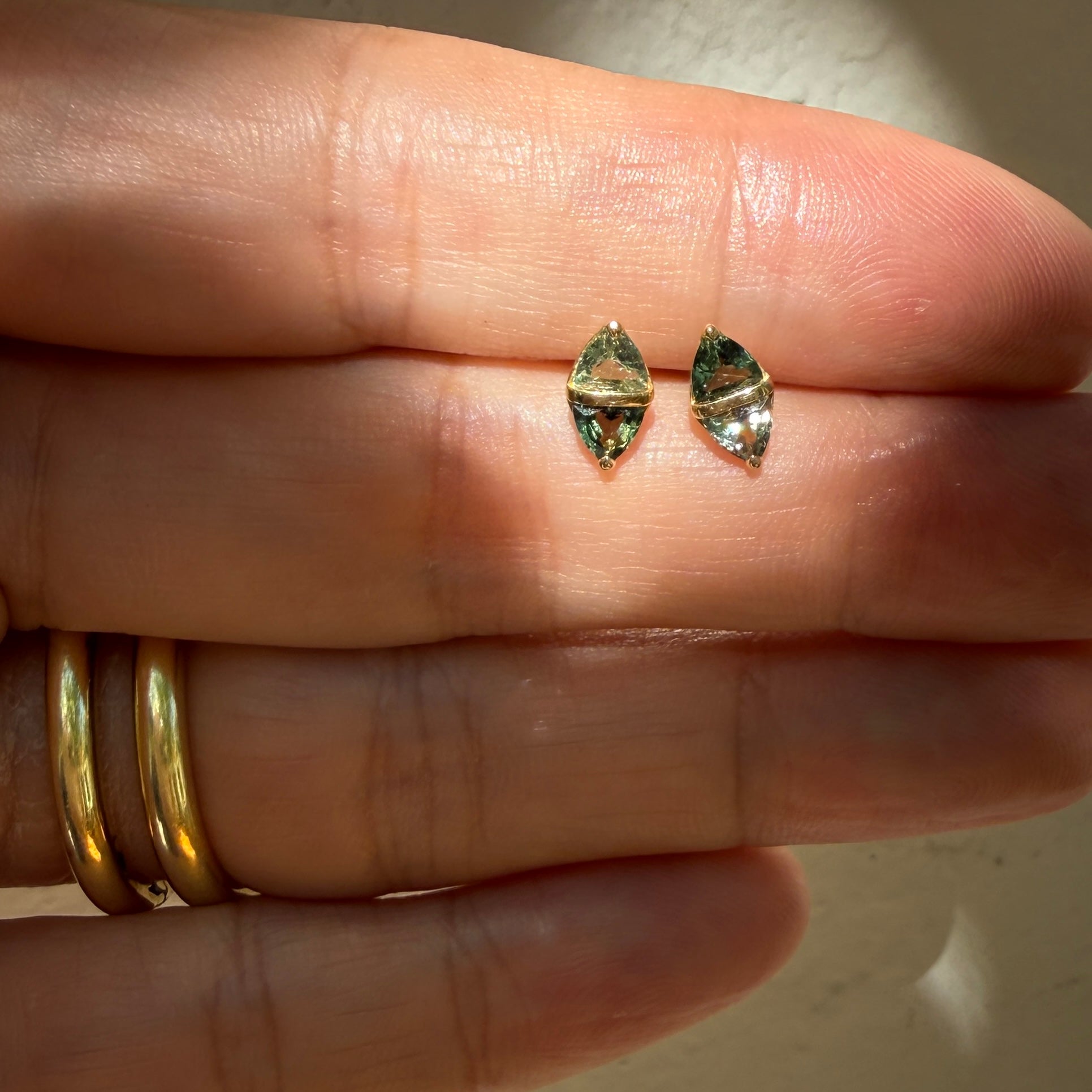 Emily P. Wheeler Tilly Studs in Green Sapphire