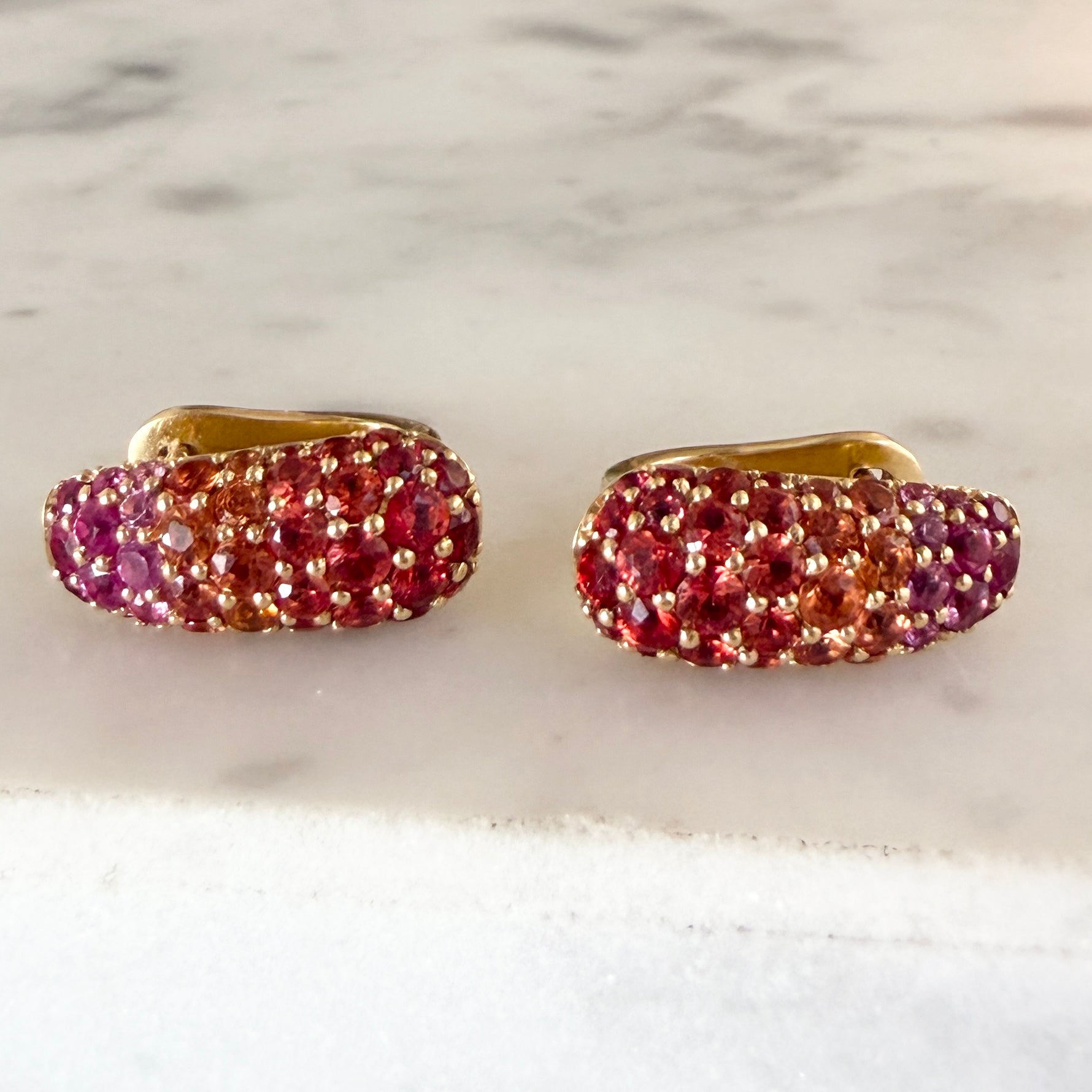 Emily P. Wheeler Holly Sapphire Huggie Earrings in 18k Yellow Gold