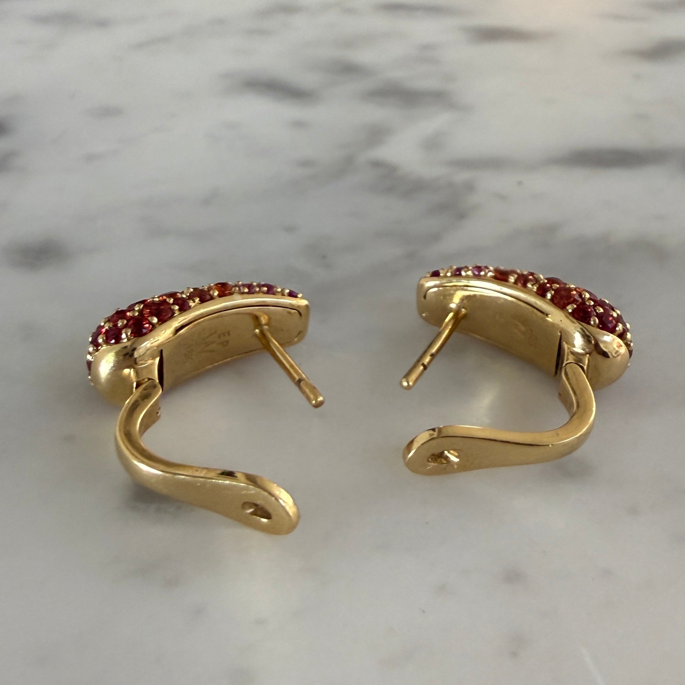 Emily P. Wheeler Holly Sapphire Huggie Earrings in 18k Yellow Gold