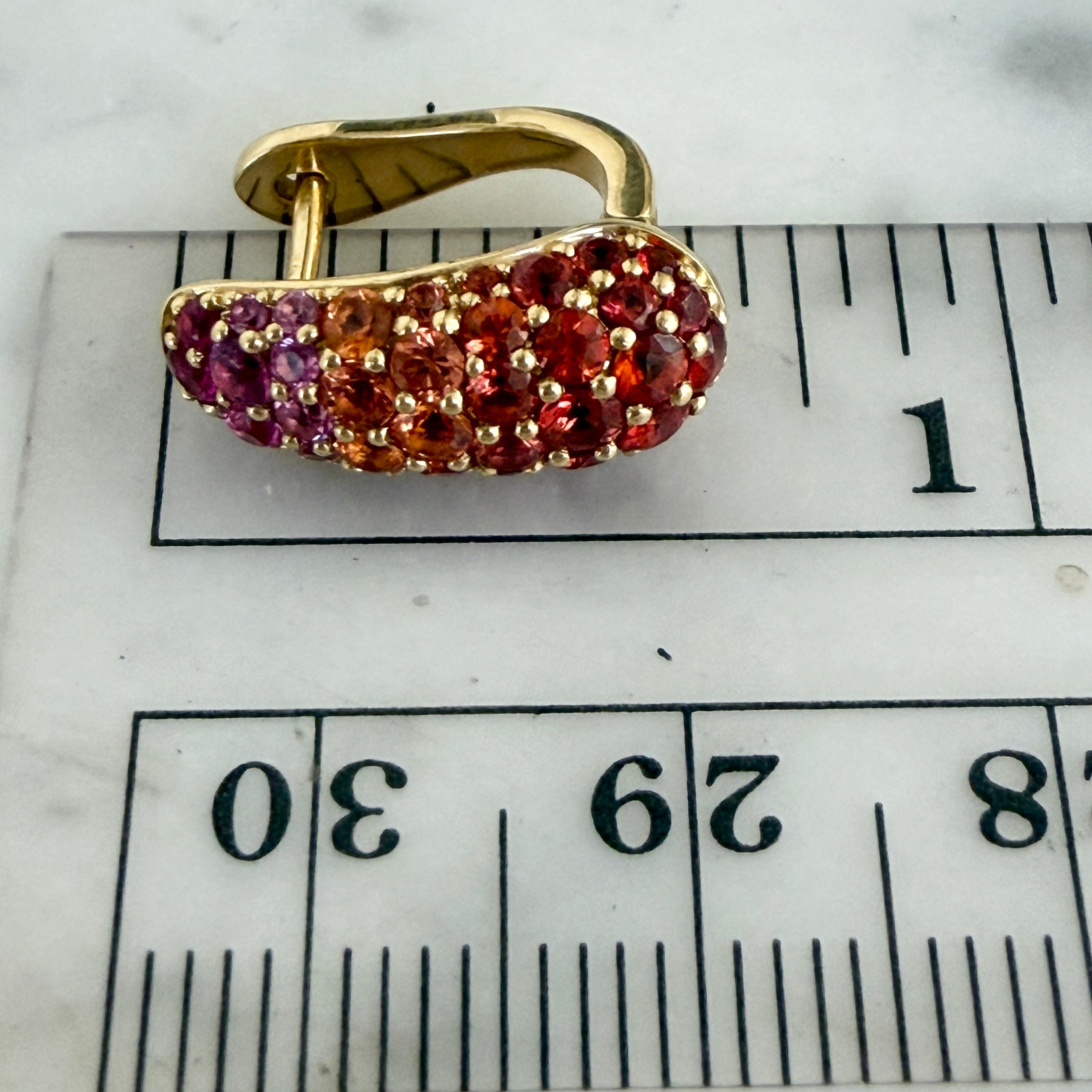 Emily P. Wheeler Holly Sapphire Huggie Earrings in 18k Yellow Gold
