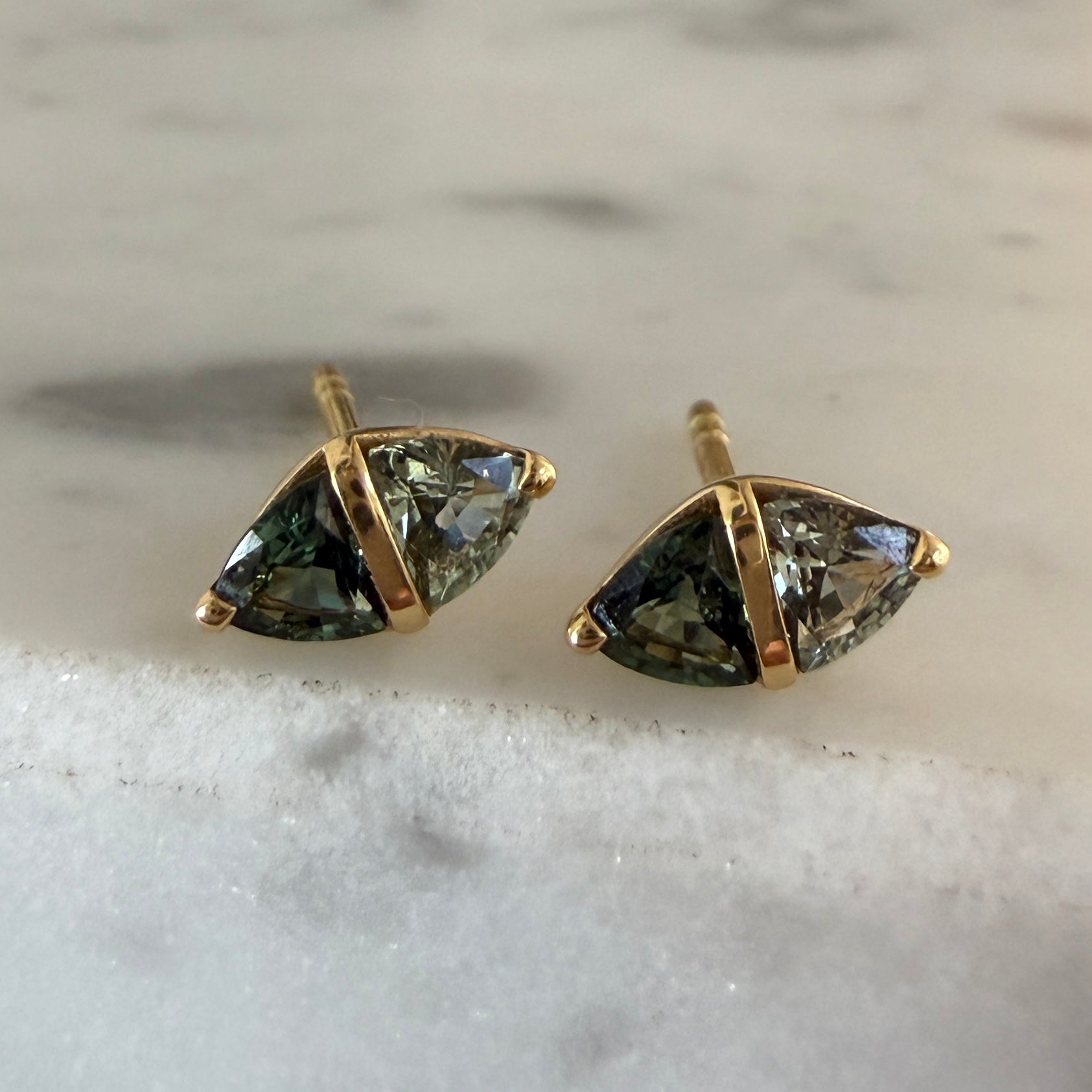 Emily P. Wheeler Tilly Studs in Green Sapphire