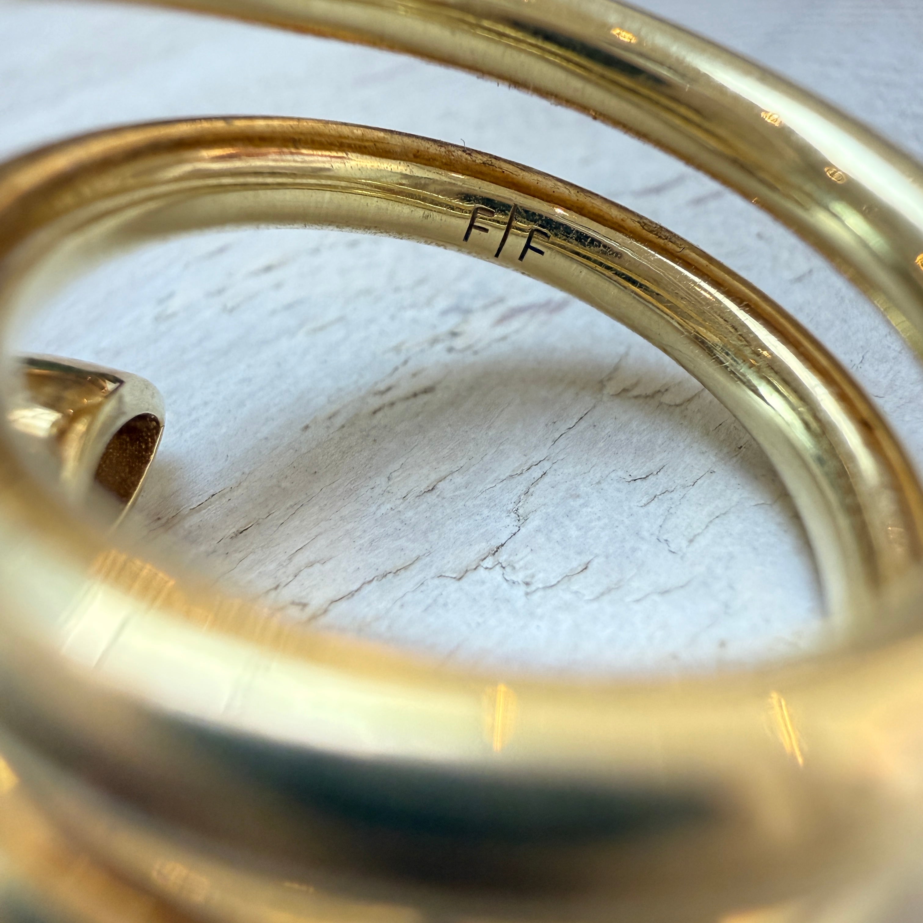 Future Fortune Carolina Spiral Snake Ring in 18k Brushed Gold