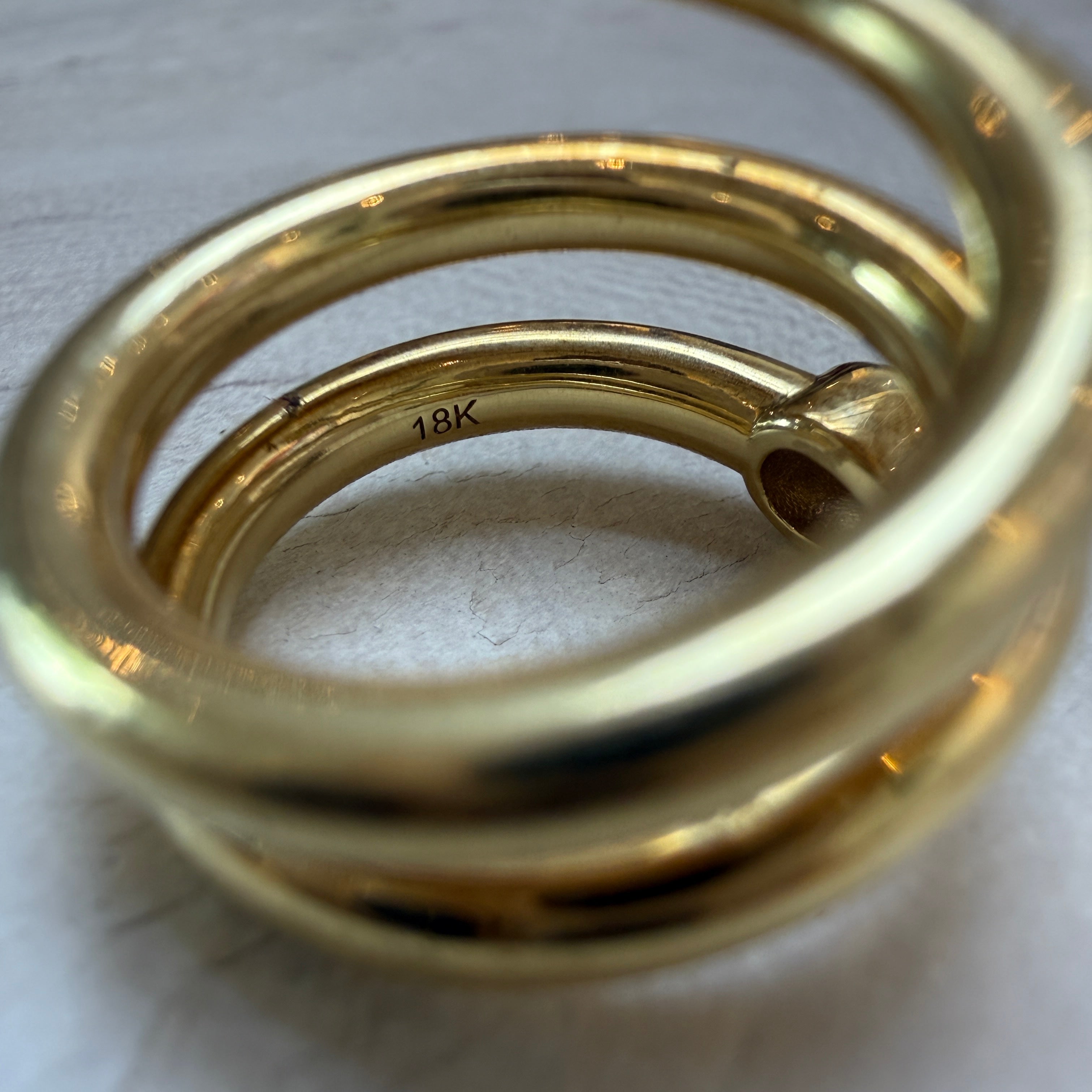 Future Fortune Carolina Spiral Snake Ring in 18k Brushed Gold