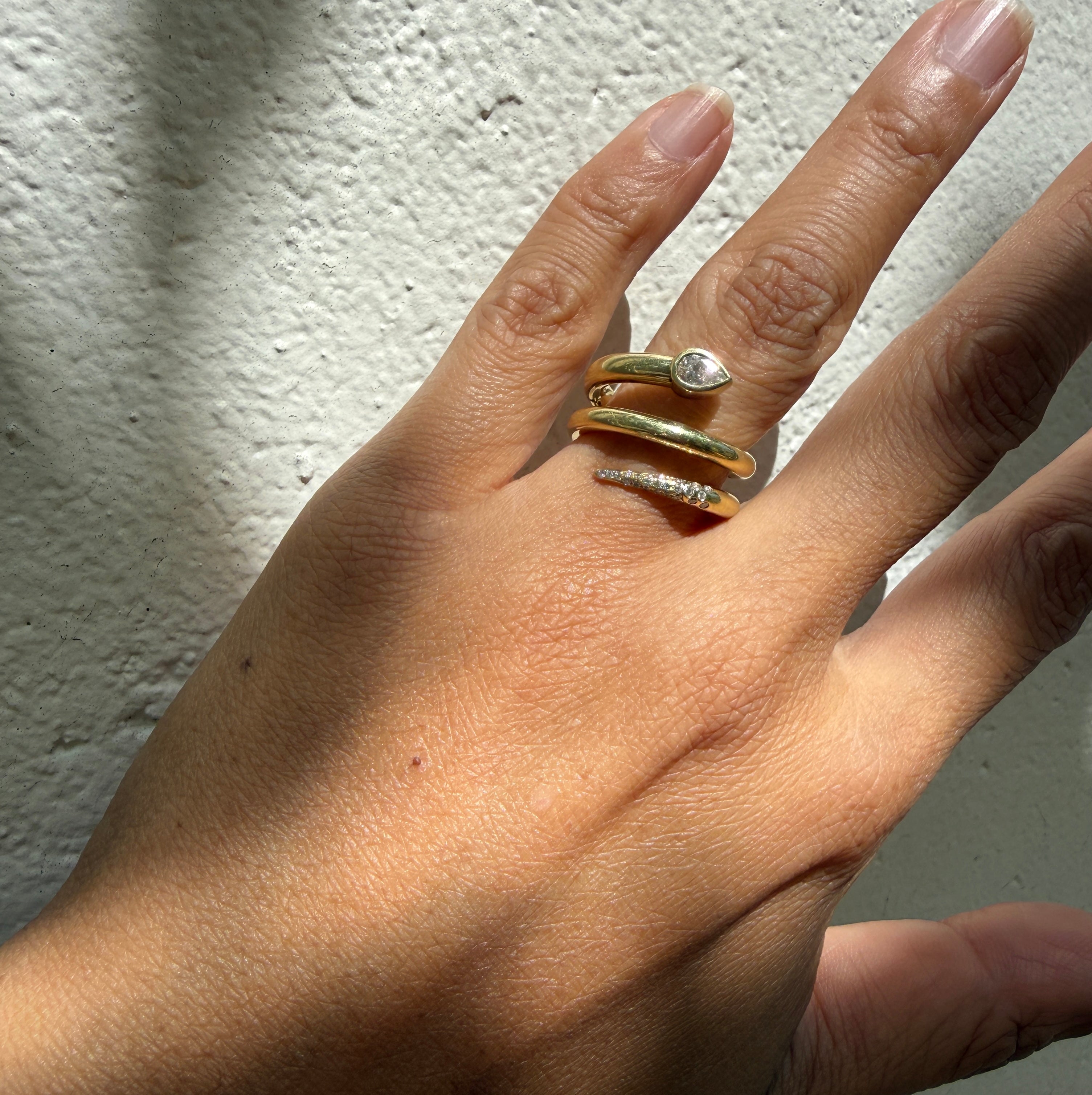 Future Fortune Carolina Spiral Snake Ring in 18k Brushed Gold