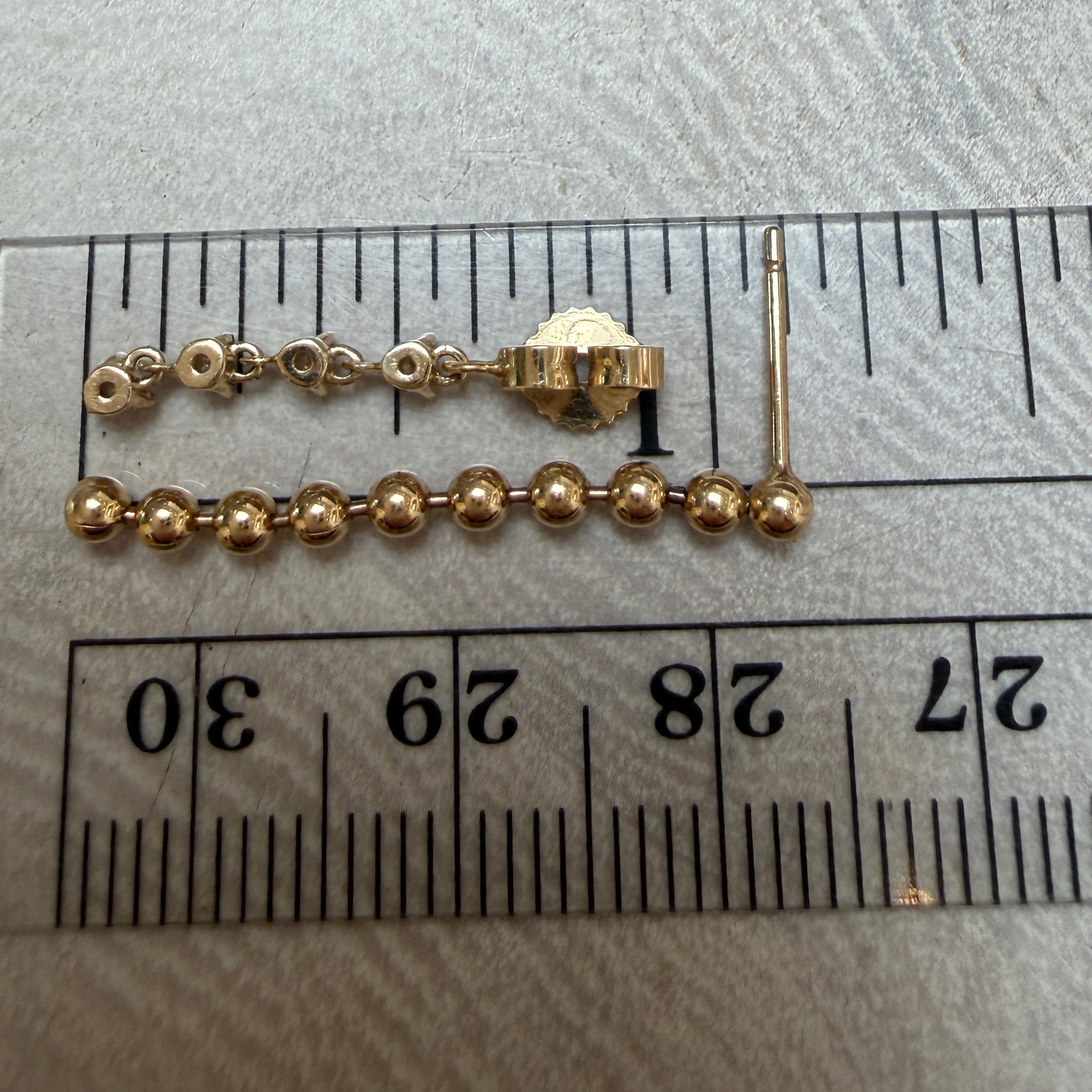 Vice Versa Mini Gemini Diamond Drop Earrings in 14k Yellow Gold