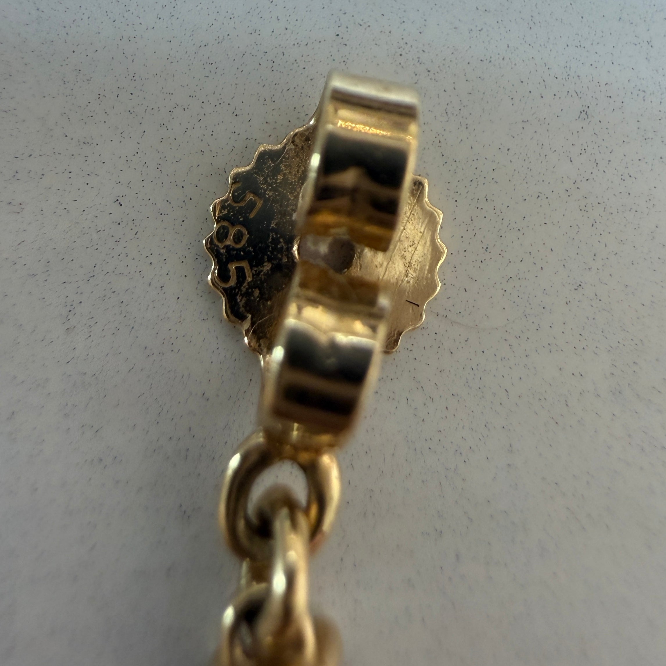 Vice Versa Gemini Diamond Drop Earrings in 14k Yellow Gold