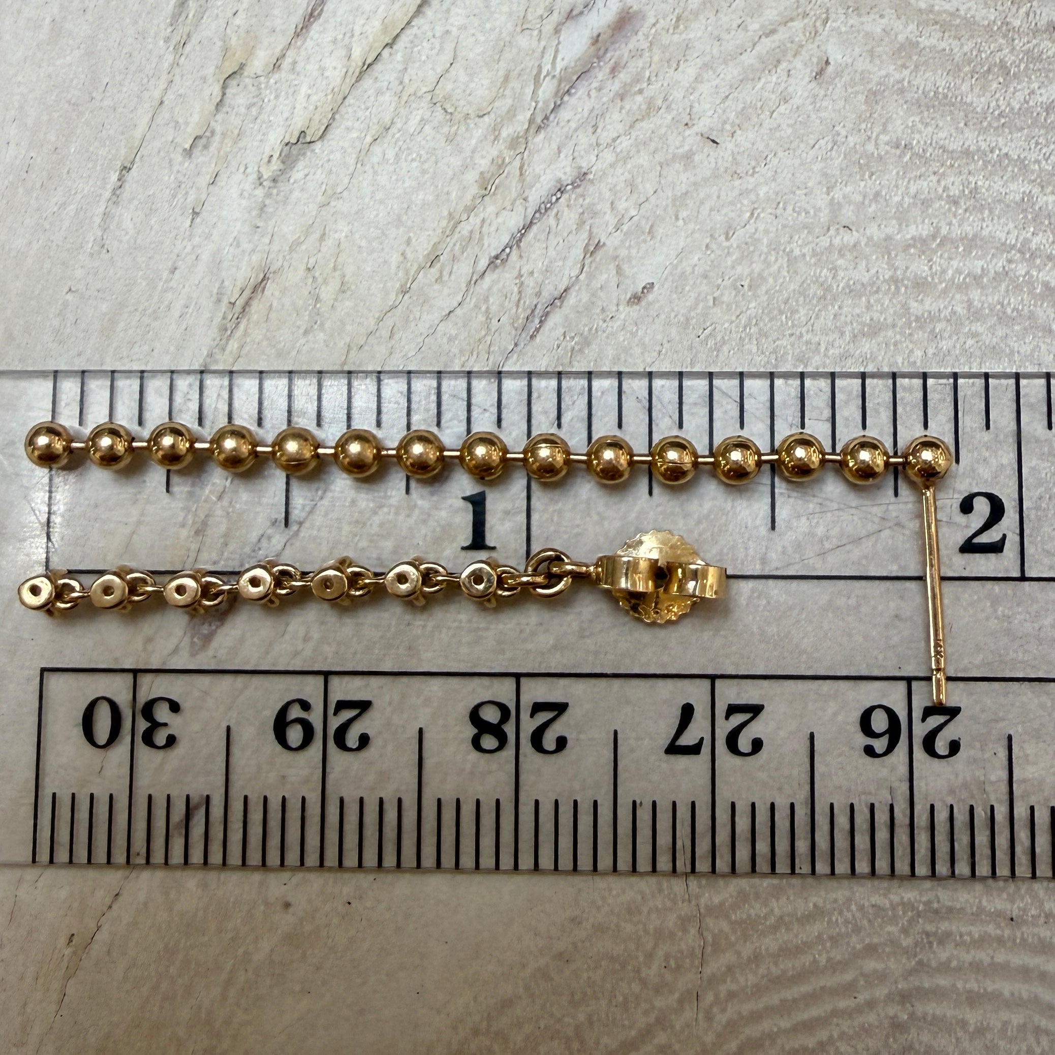 Vice Versa Gemini Diamond Drop Earrings in 14k Yellow Gold