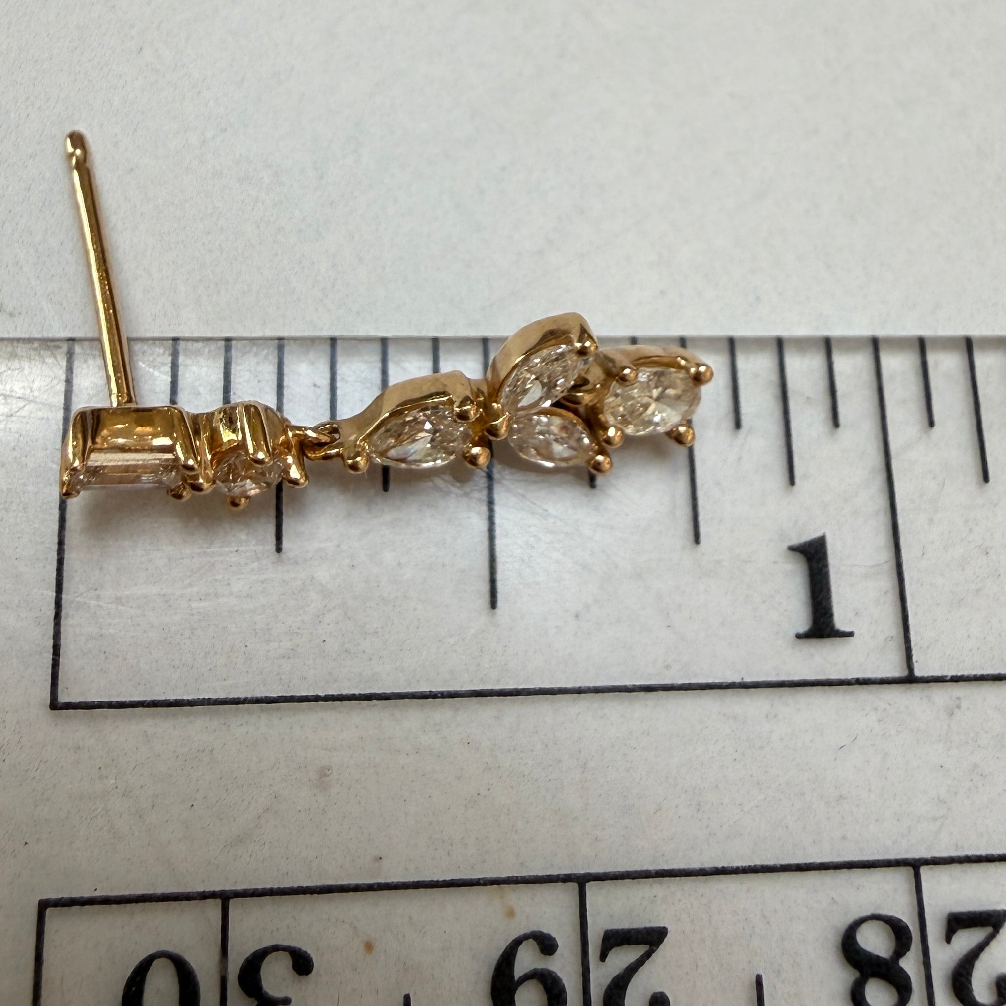Dana Rebecca Alexa Jordyn Multi-Shape Diamond Drop Earrings in 14k Yellow Gold