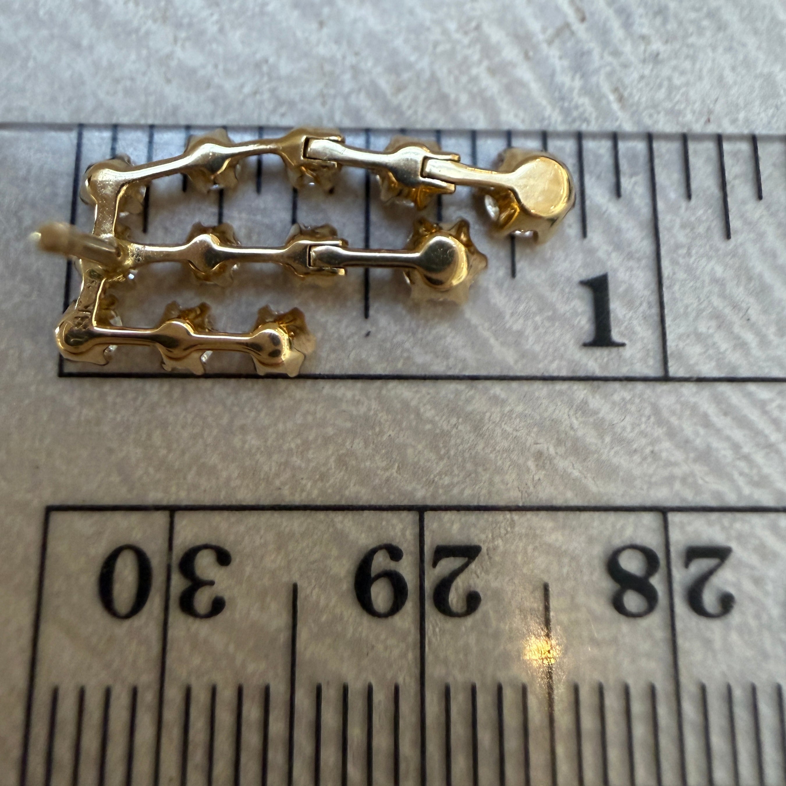 Graziela Floating Diamond Fall Earrings in 18k Yellow Gold