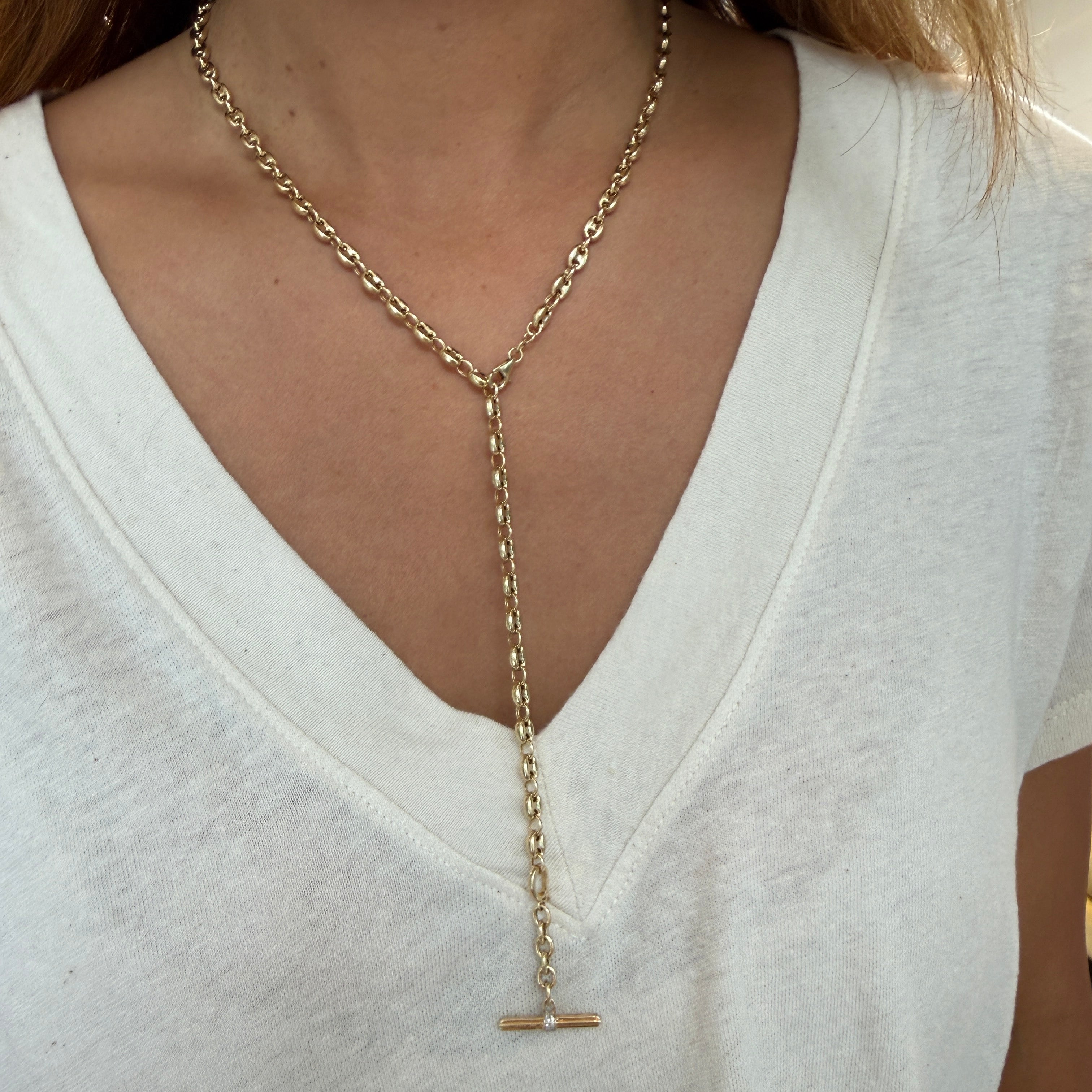 Vintage 14k Yellow Gold Gucci Mariner Chain Necklace