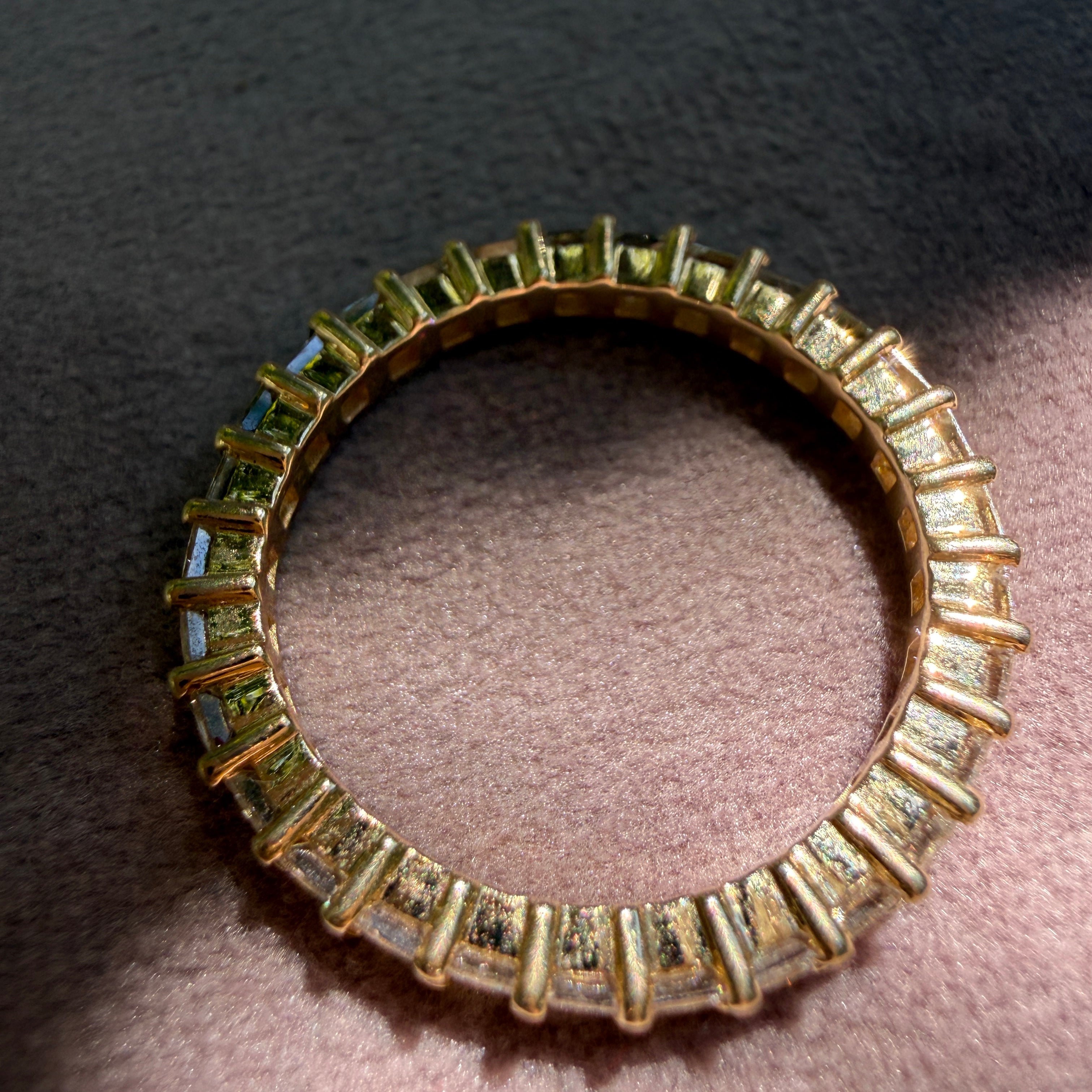 Dana Rebecca Millie Ryan Princess Cut Eternity Ring in 14k Yellow Gold