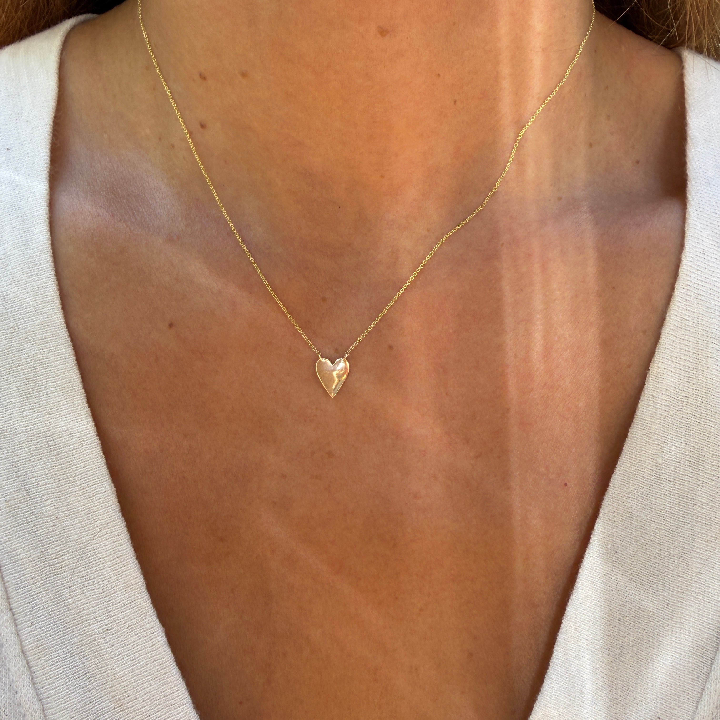 Dana Rebecca DRD Heart Necklace in 14k Yellow Gold