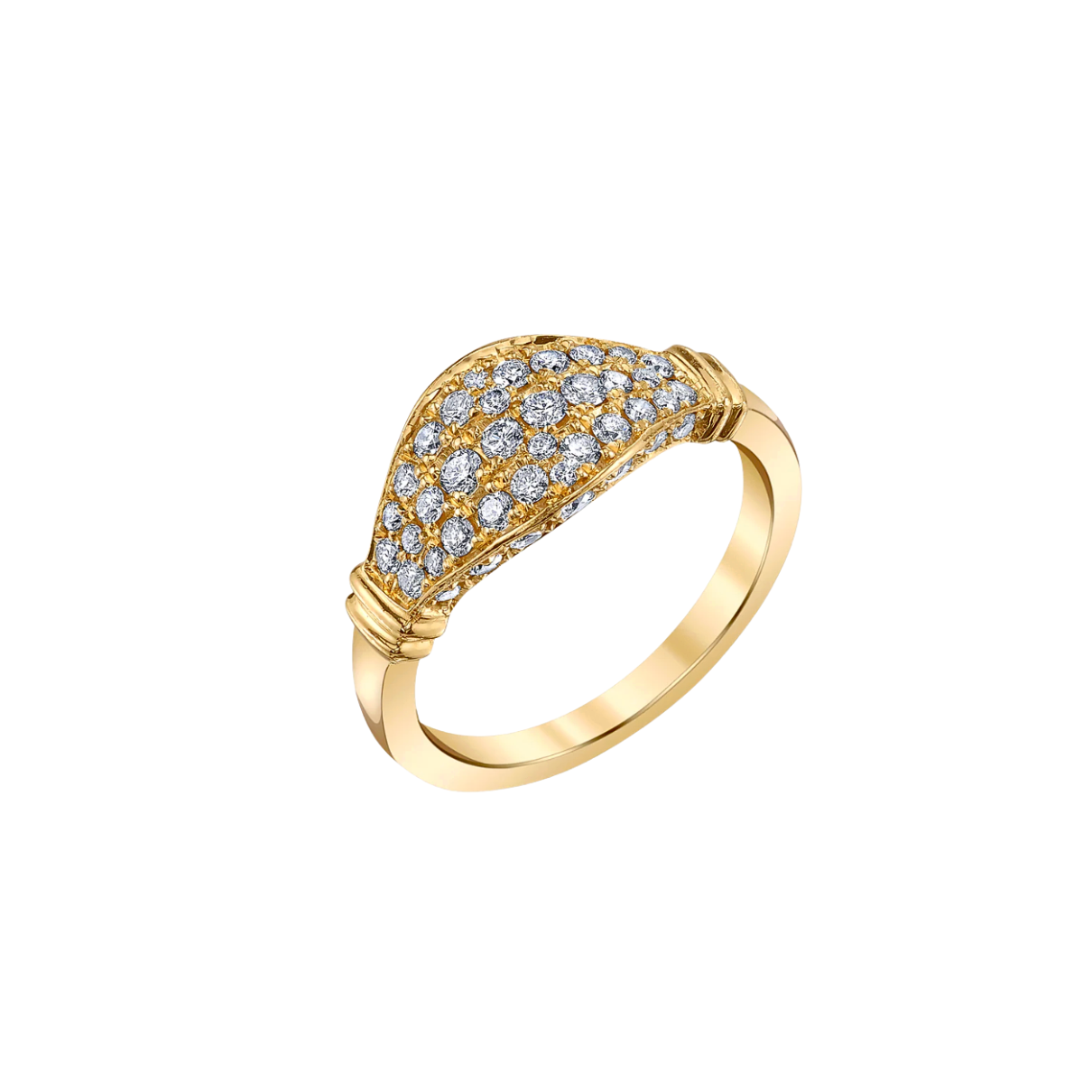 RENVI Maia Pavé Diamond Pinky Ring in 14kYellow Gold