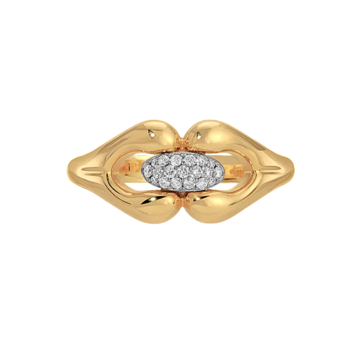 Jenna Blake Mini Nautical Diamond Pinky Ring in 18k Yellow Gold